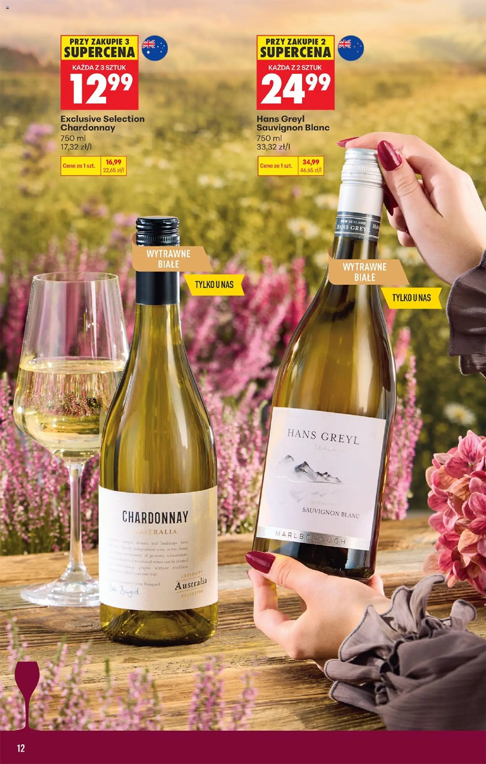 Biedronka gazetka - Czas na toast od 05.10.2026 | Strona: 12 | Produkty: Chardonnay, Sauvignon Blanc