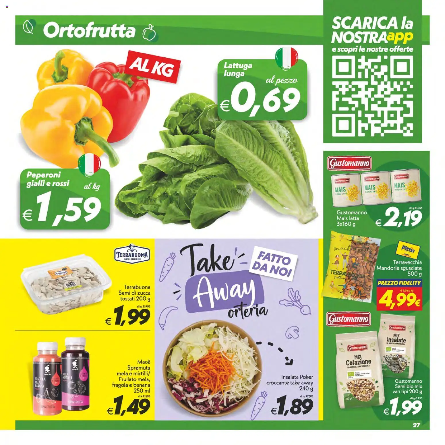 Volantino SuperConveniente del 02/07/2026 | Pagina: 27 | Prodotti: Peperoni, Mandorle, Zucca, Semi di zucca