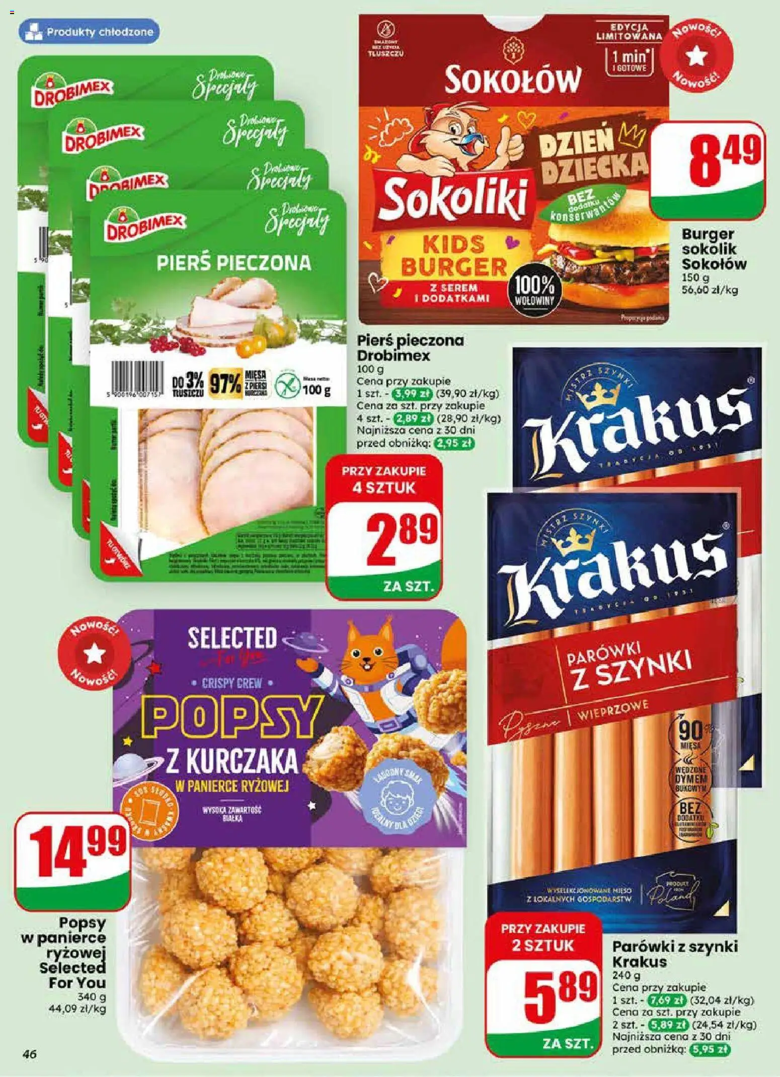 Dino gazetka od 27.05.2026 | Strona: 46 | Produkty: Mięso, Parówki z szynki, Parówki