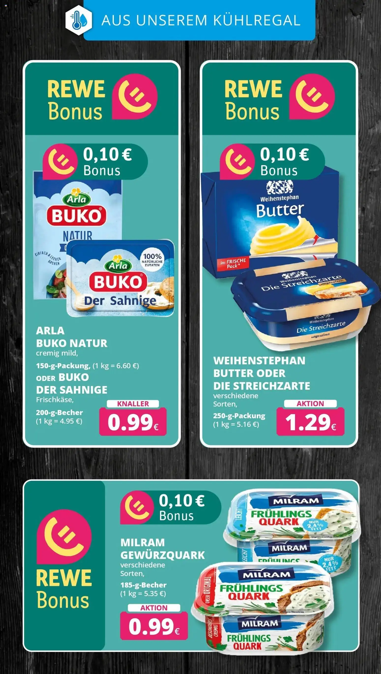 REWE Prospekt ab 12.10.2026 zum Blättern » Angebote | Seite: 14 | Produkte: Quark, Butter, Milram