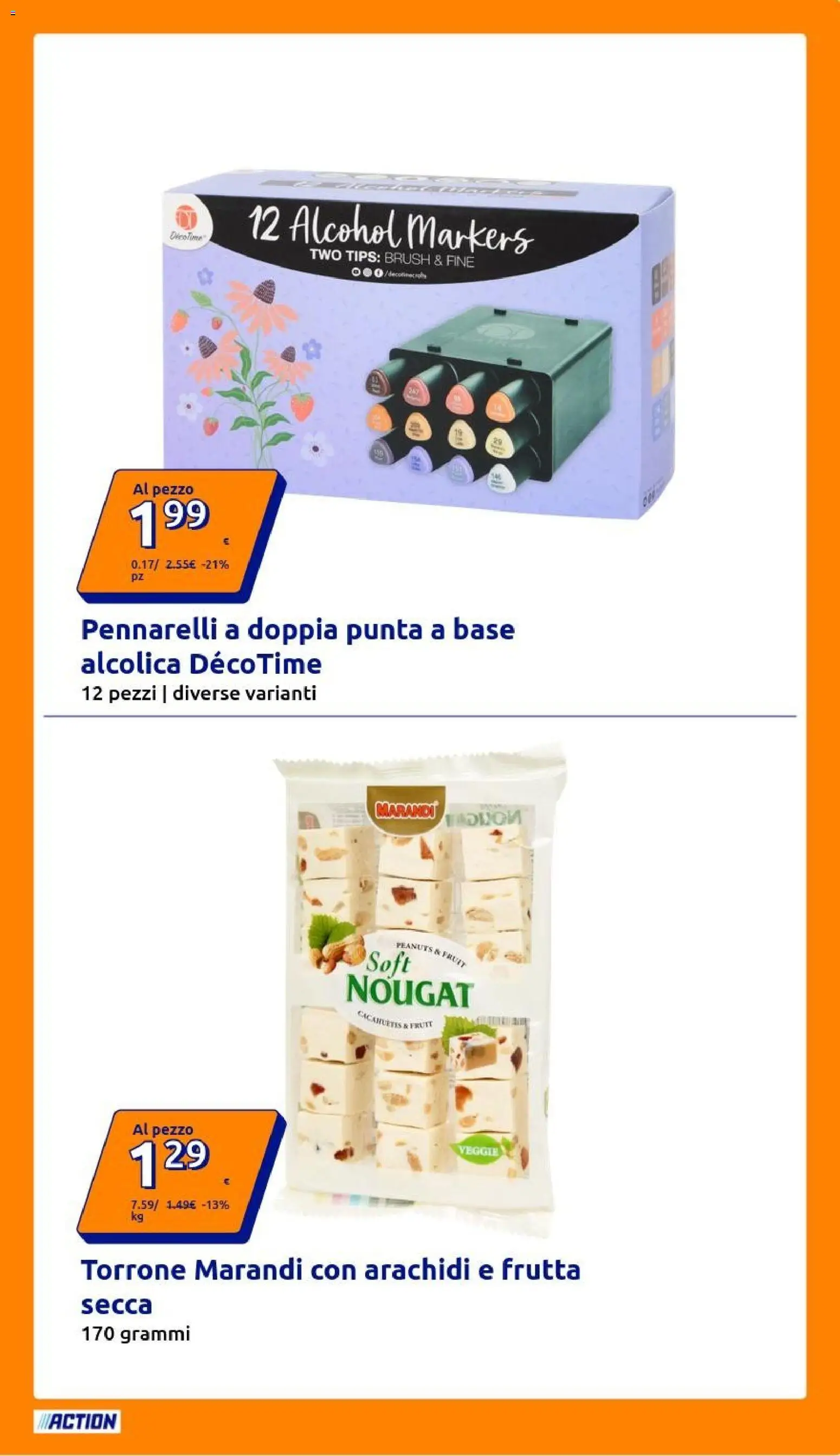 Volantino Action del 14/10/2026 | Pagina: 25 | Prodotti: Frutta secca, Frutta, Arachidi, Pennarelli