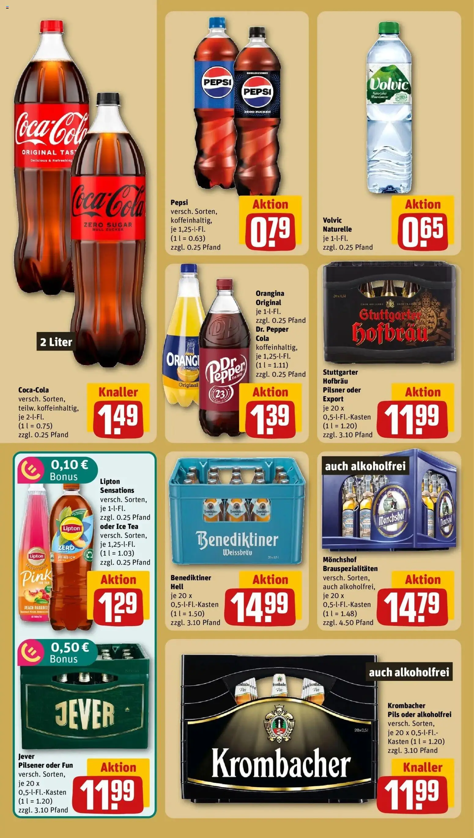 REWE Prospekt ab 24.08.2026 zum Blättern » Angebote | Seite: 16 | Produkte: Monchshof, Jever, Pfirsich, Volvic