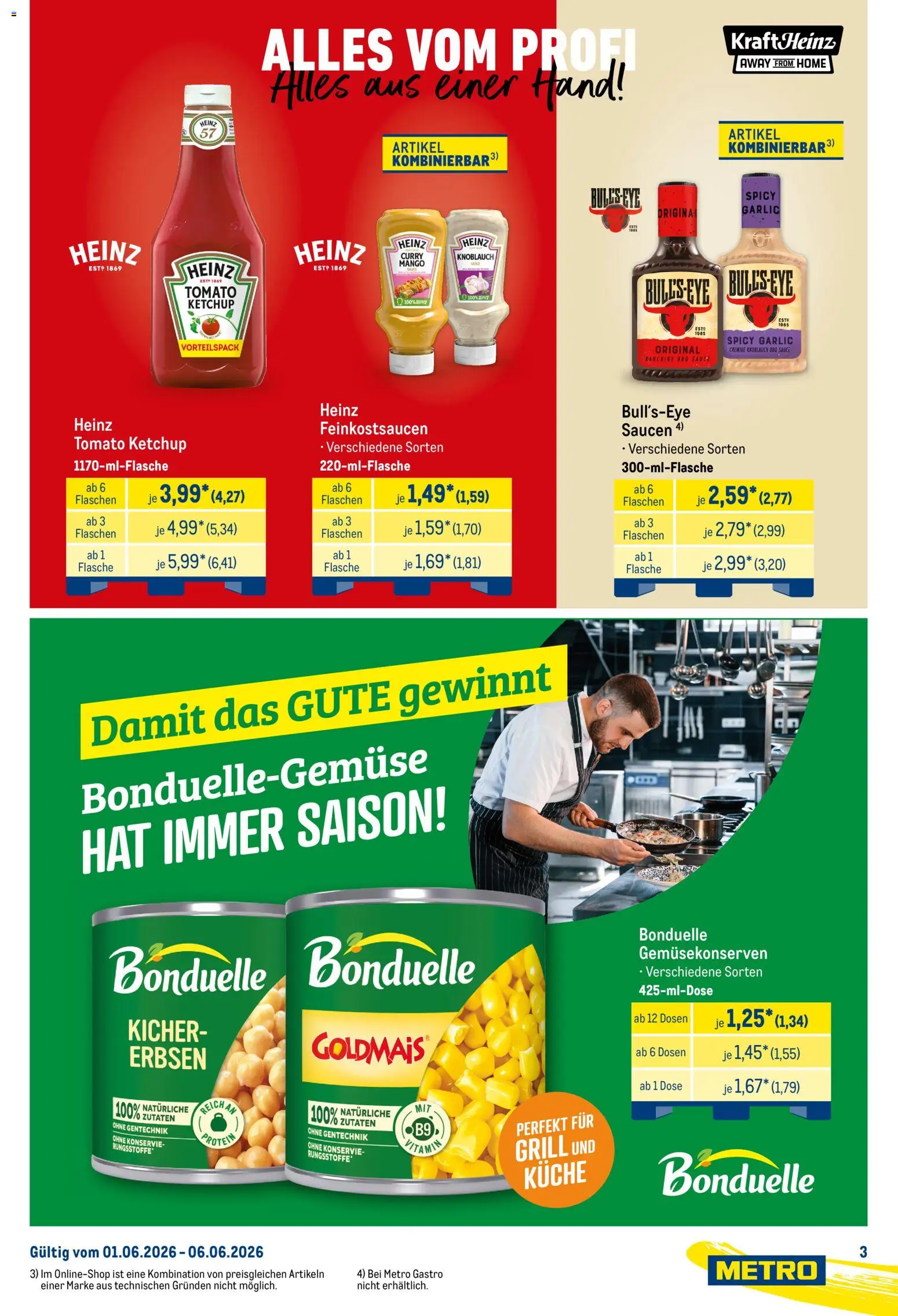 Metro Starke Marken – gültig ab 01.06.2026 | Seite: 3 | Produkte: Küche, Mango, Knoblauch, Erbsen