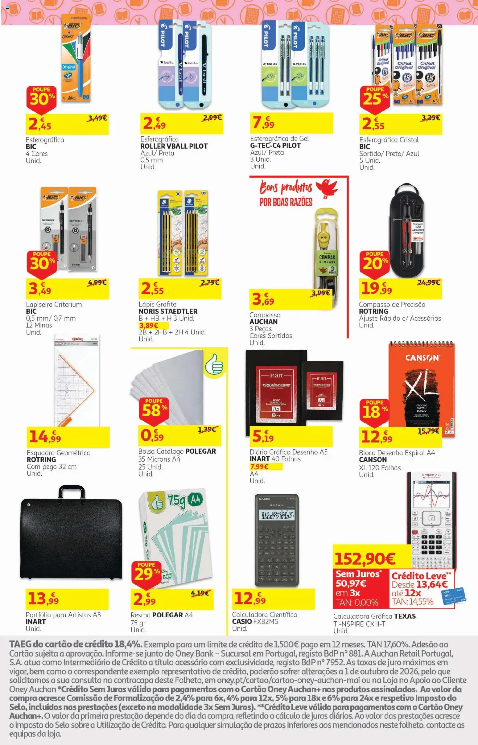 Auchan folheto - Cozinhar com prazer │ válido de 22/09/2026 | Página: 9 | Produtos: Bolsa, Calculadora