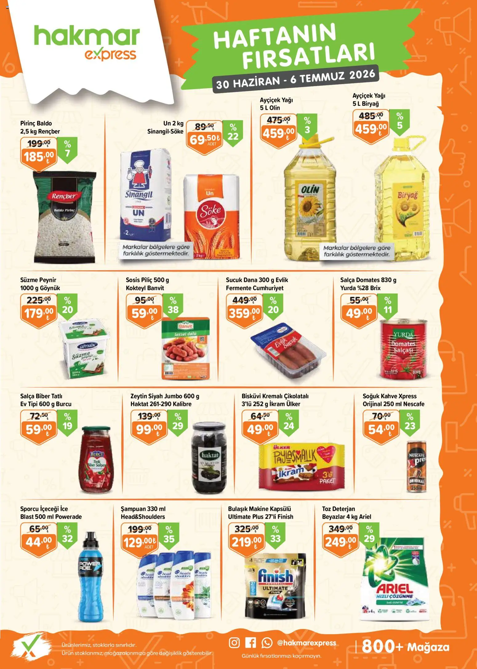 Hakmar Express Katalog - 30 Haziran 2026 tarihinden itibaren geçerlidir | Sayfa: 1 | Ürünler: Domates, Sosis, Piliç, Sucuk