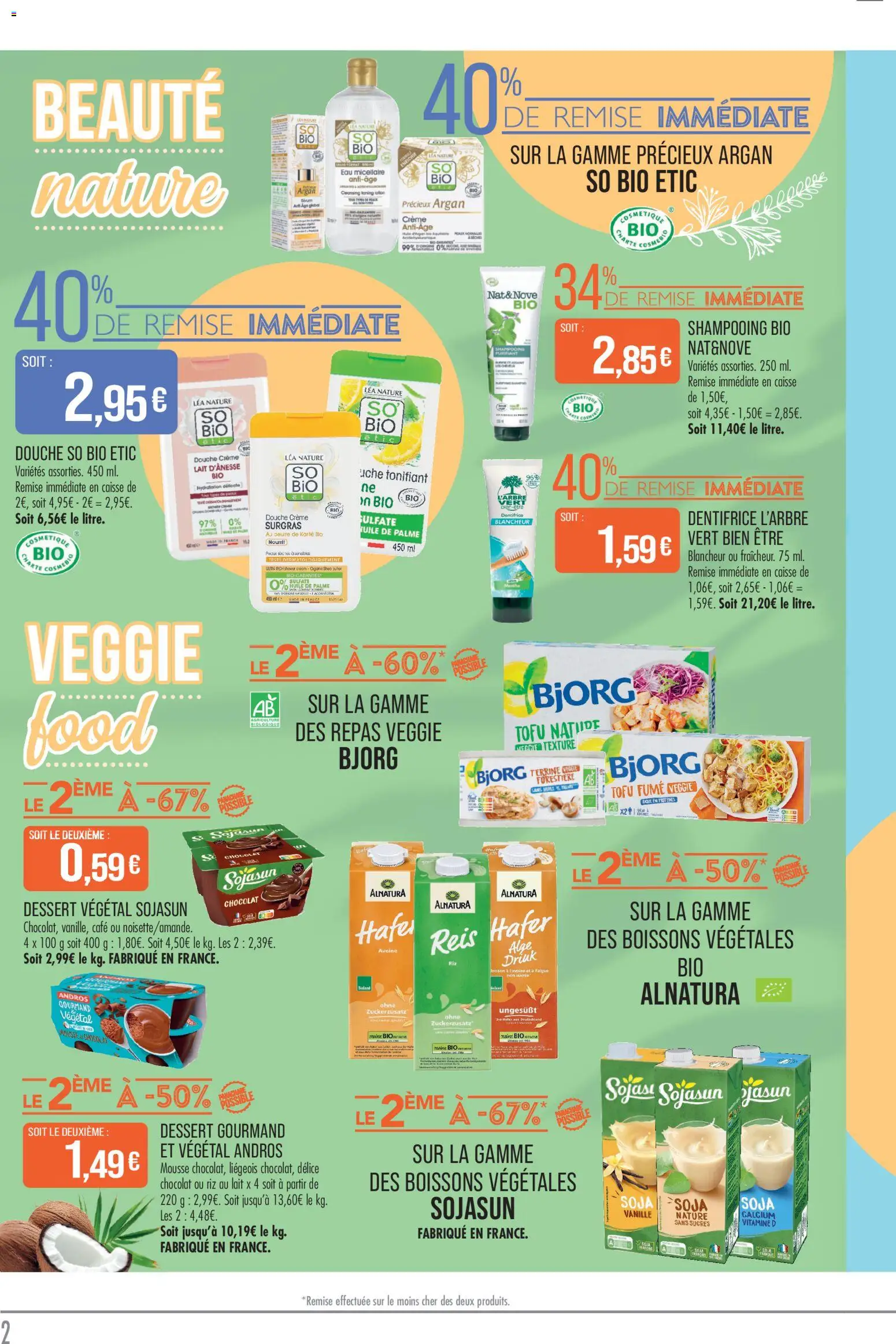 {H1} | Page: 2 | Produits: Tuile, Beurre, Café, Riz