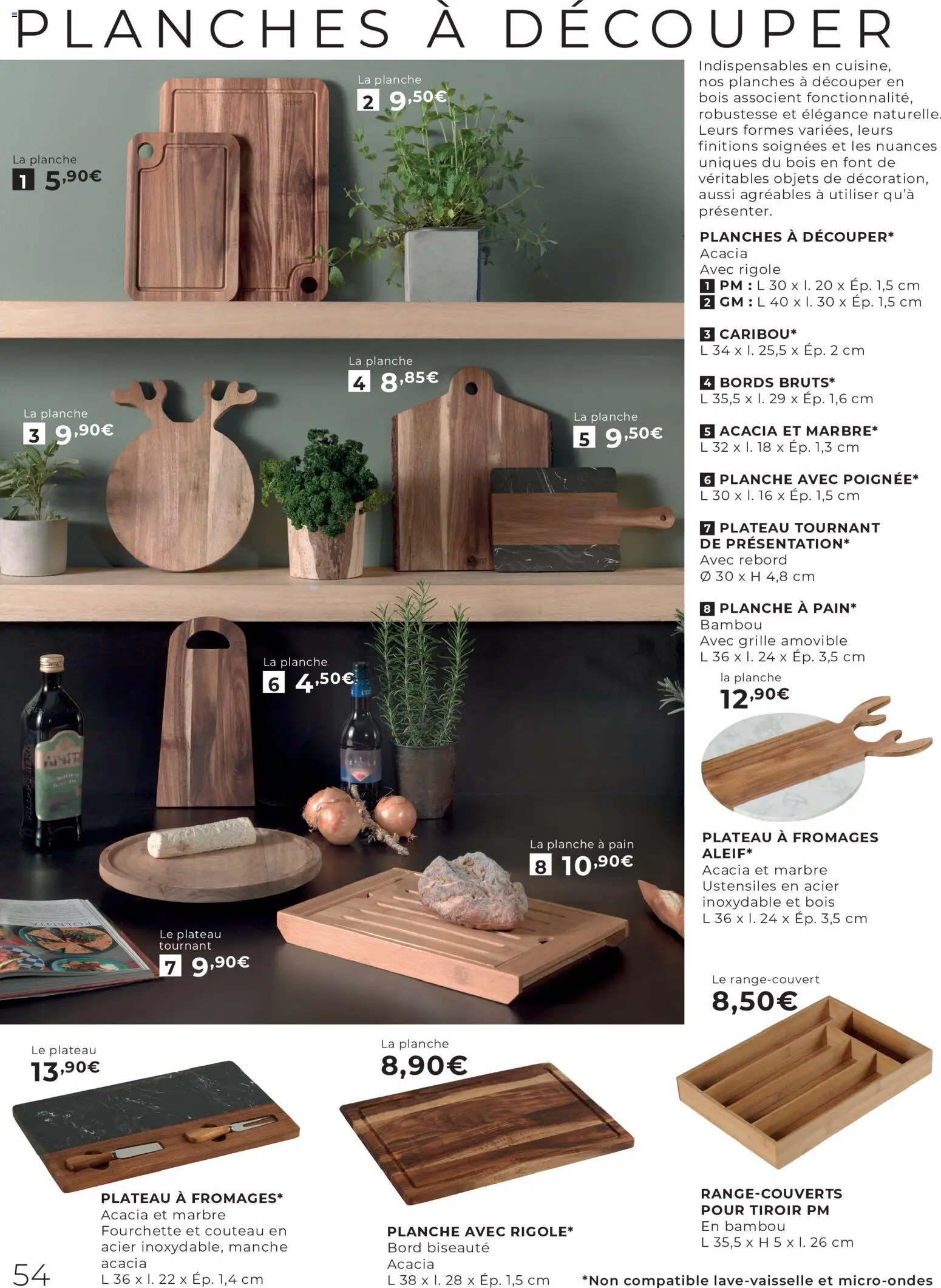 {H1} | Page: 54 | Produits: Plateau tournant, Plateau, Pain