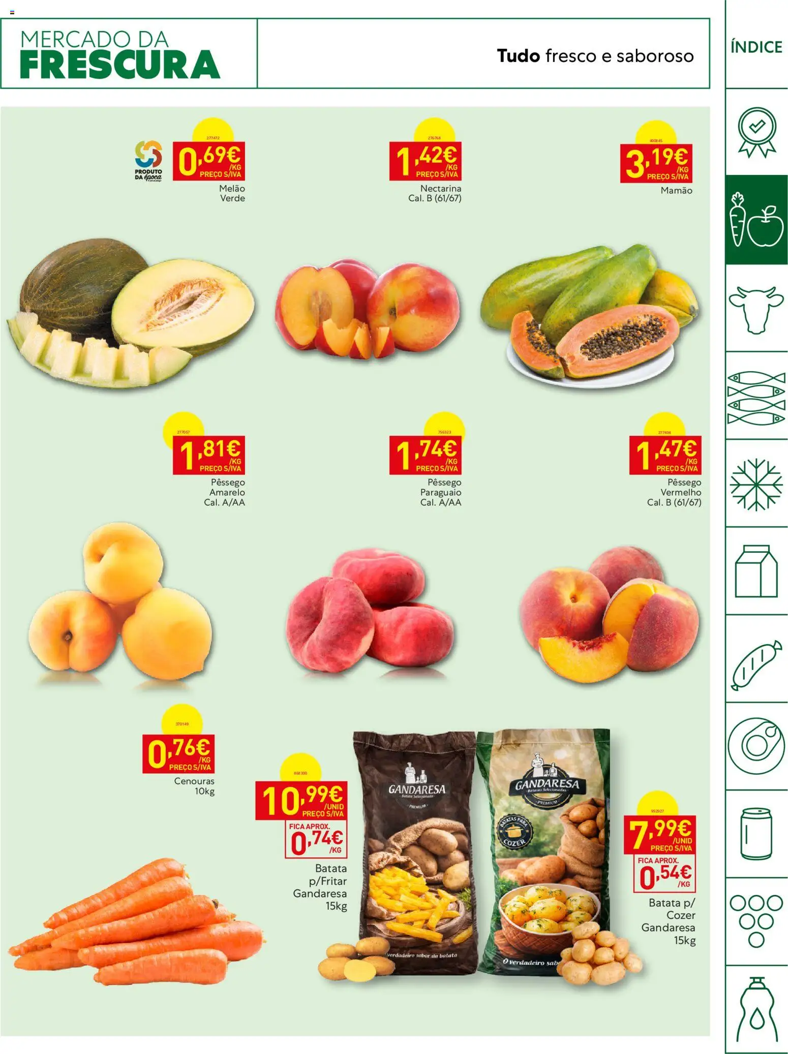 Recheio Horeca Madeira │ válido de 01/09/2026 | Página: 3 | Produtos: Cenouras, Batata, Melão, Mamão