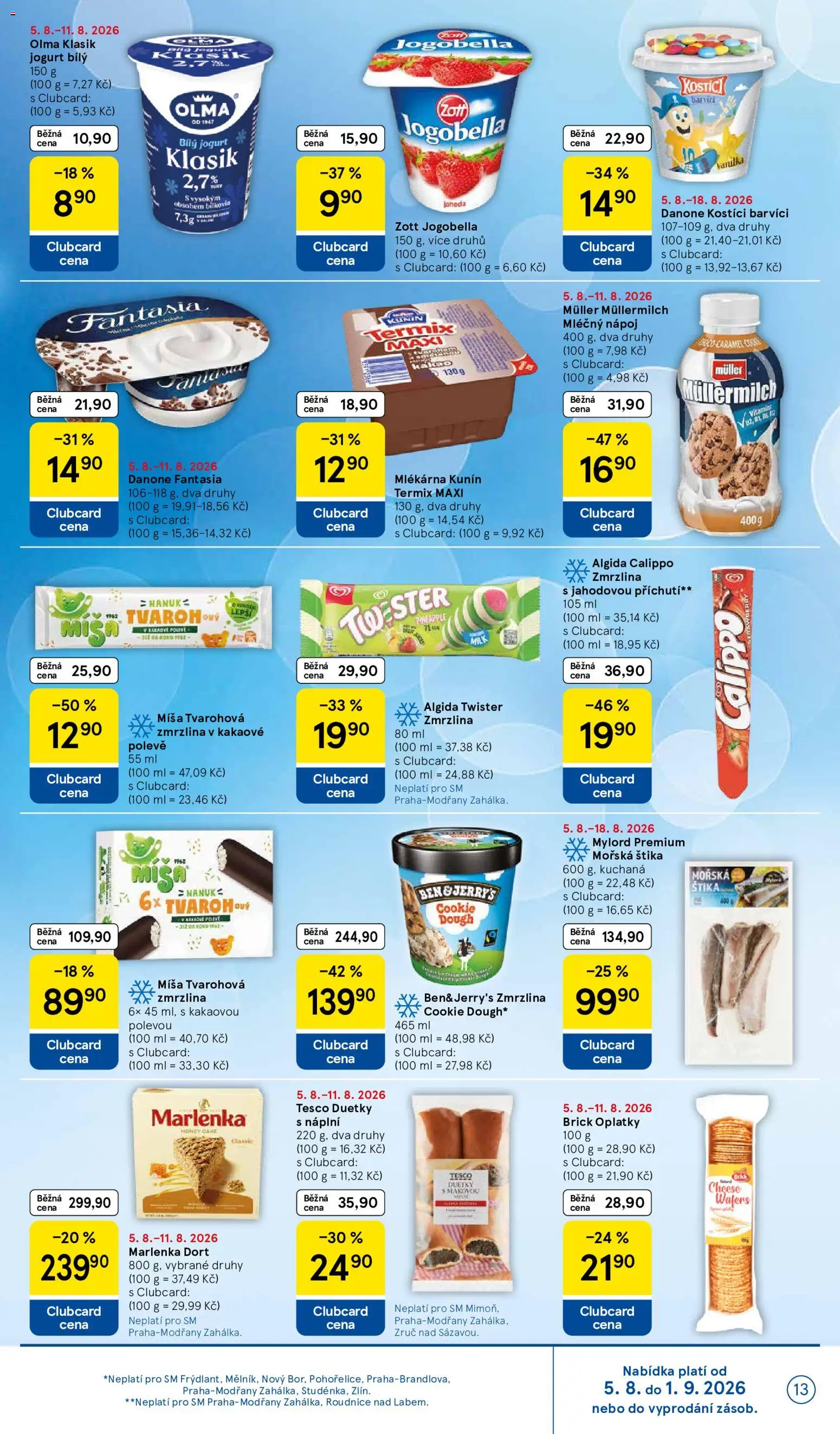 Tesco leták - Supermarket od 05.08.2026 | Strana: 13 | Produkty: Jogurt, Krabička, Termix, Kakao