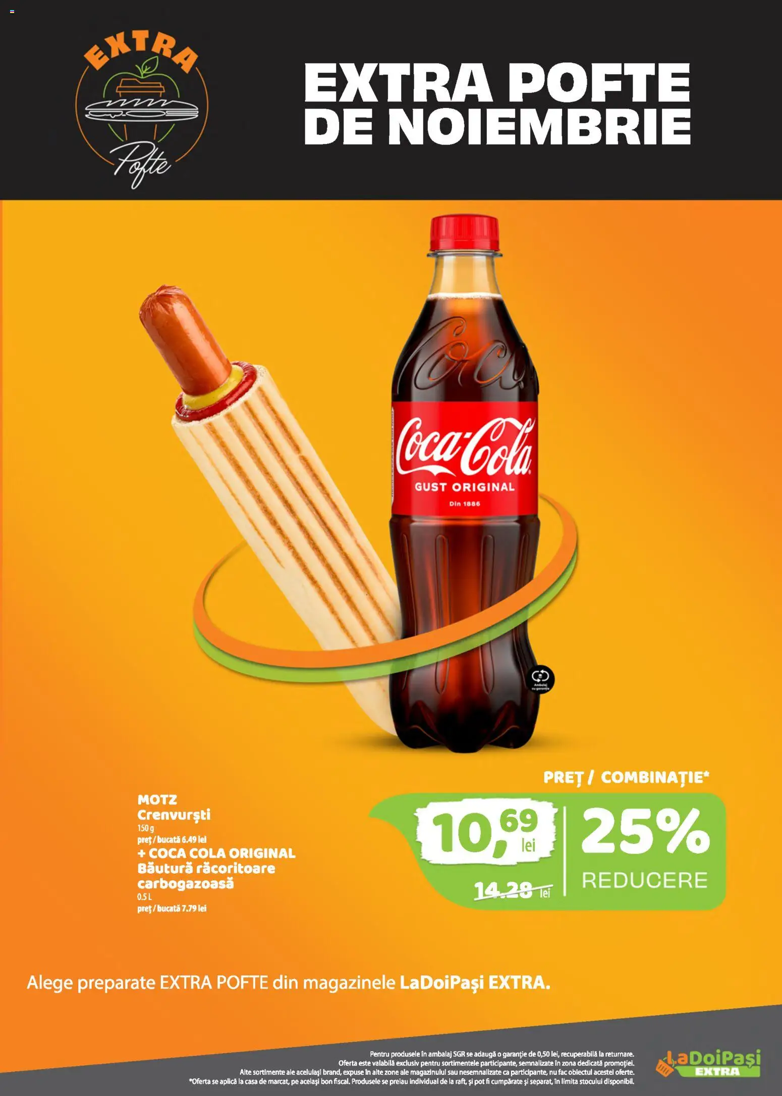 Noul catalog LaDoiPași – valabil de la 01.11.2026 | Pagină: 7 | Produse: Bautura racoritoare, Crenvurști, Cola, Coca cola