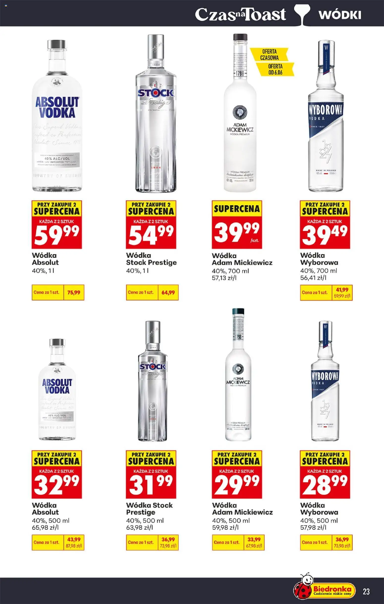 Biedronka gazetka - Czas na toast od 01.06.2026 | Strona: 23