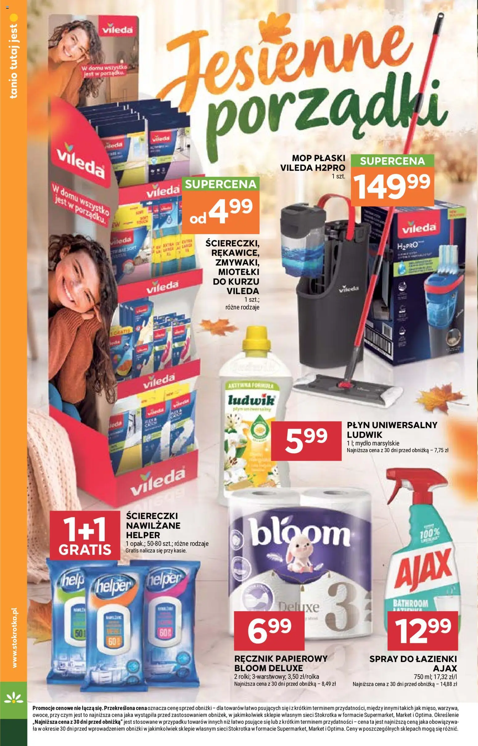 Stokrotka gazetka od 08.10.2026 | Strona: 46 | Produkty: Stokrotka, Vileda, Ręcznik papierowy, Mop