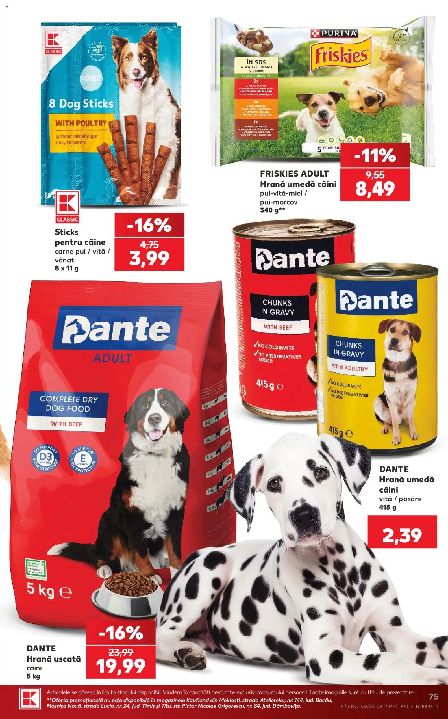 Kaufland RO akciós ujság - amely érvényes a következő dátumtól: 2026.08.12. | Oldal: 75 | Termékek: Vitamin, Friskies, Purina