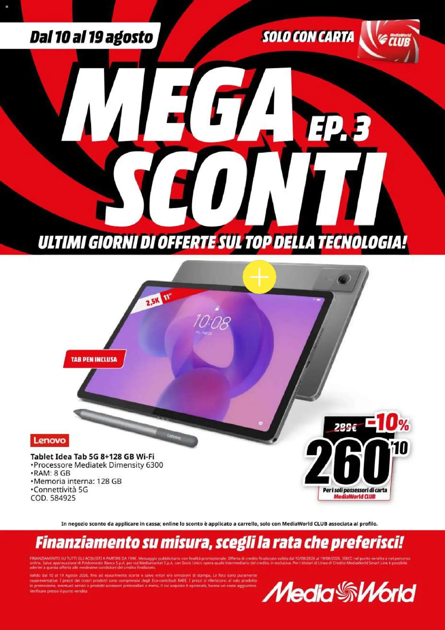 Volantino Media World del 10/08/2026 | Pagina: 18