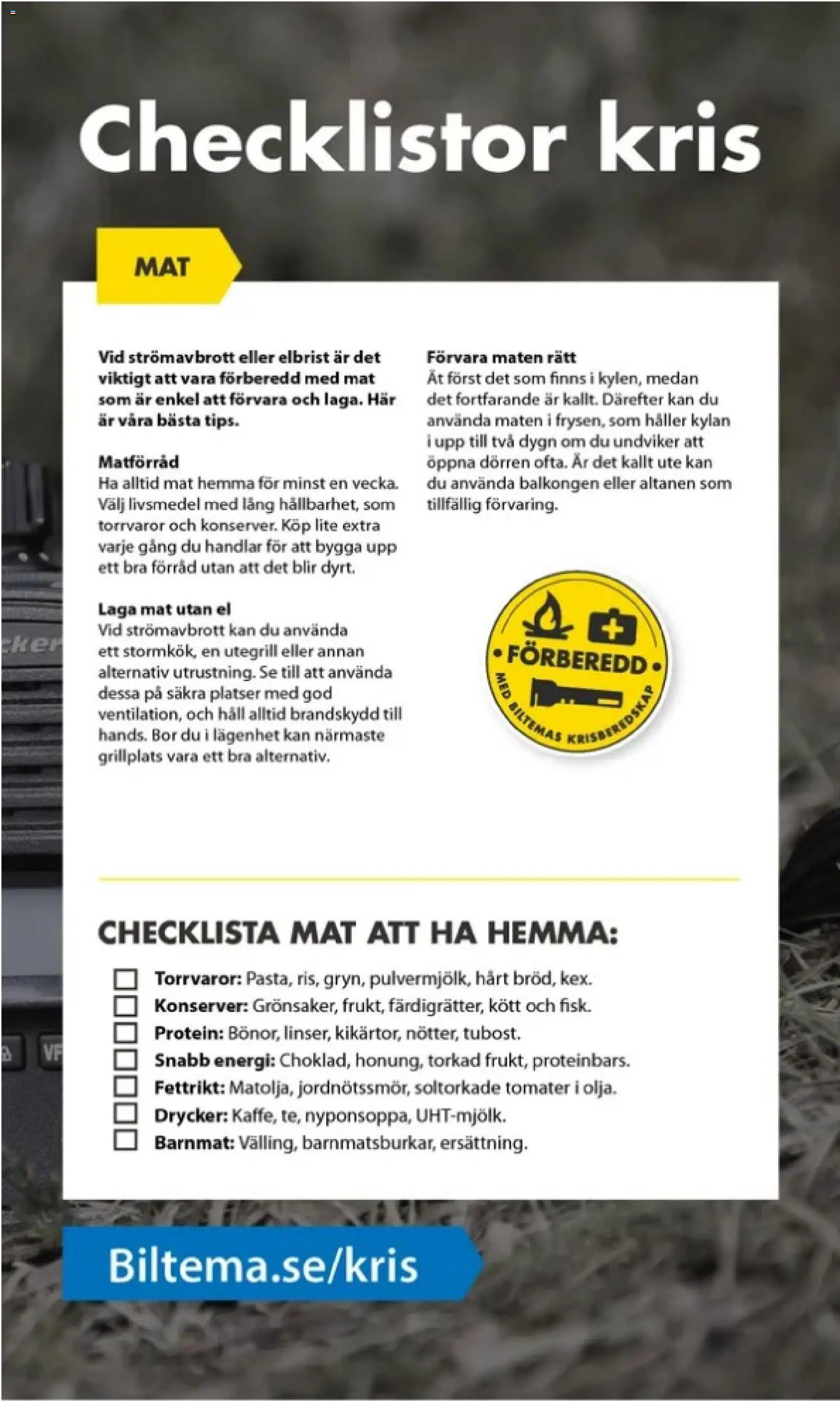 Biltema reklamblad aktuell från 20/09/2026 | Sida: 5 | Produkter: Barnmat, Tomater, Kött, Häll