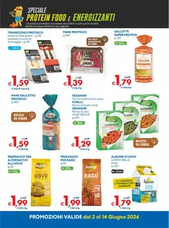 Anteprima del volantino MD Discount volantino valido a partire dal 02.06.2026 | Pagina: 6 | Prodotti: Pane, Farina, Tonno, Fusilli
