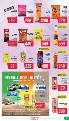 COOP - Mini & Abc & Szuper / Mecsek - amely érvényes a következő dátumtól: 2026.07.23. | Oldal: 5 | Termékek: Körte, Üdítők, Kubu püré, Müzliszelet