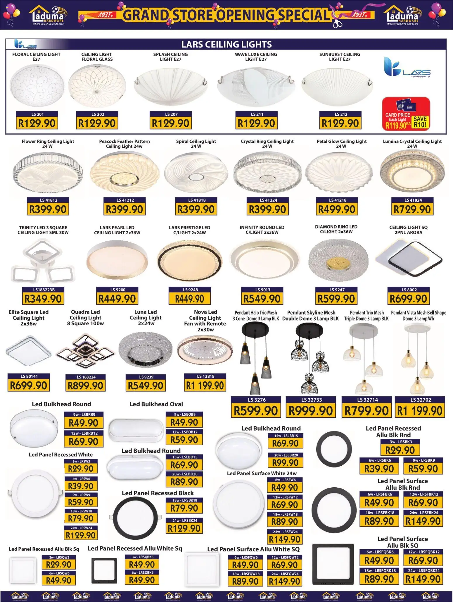 New Laduma Hardware catalogue – valid from 22/10/2026 | Page: 13 | Products: Fan, Lamp, Light, Remote