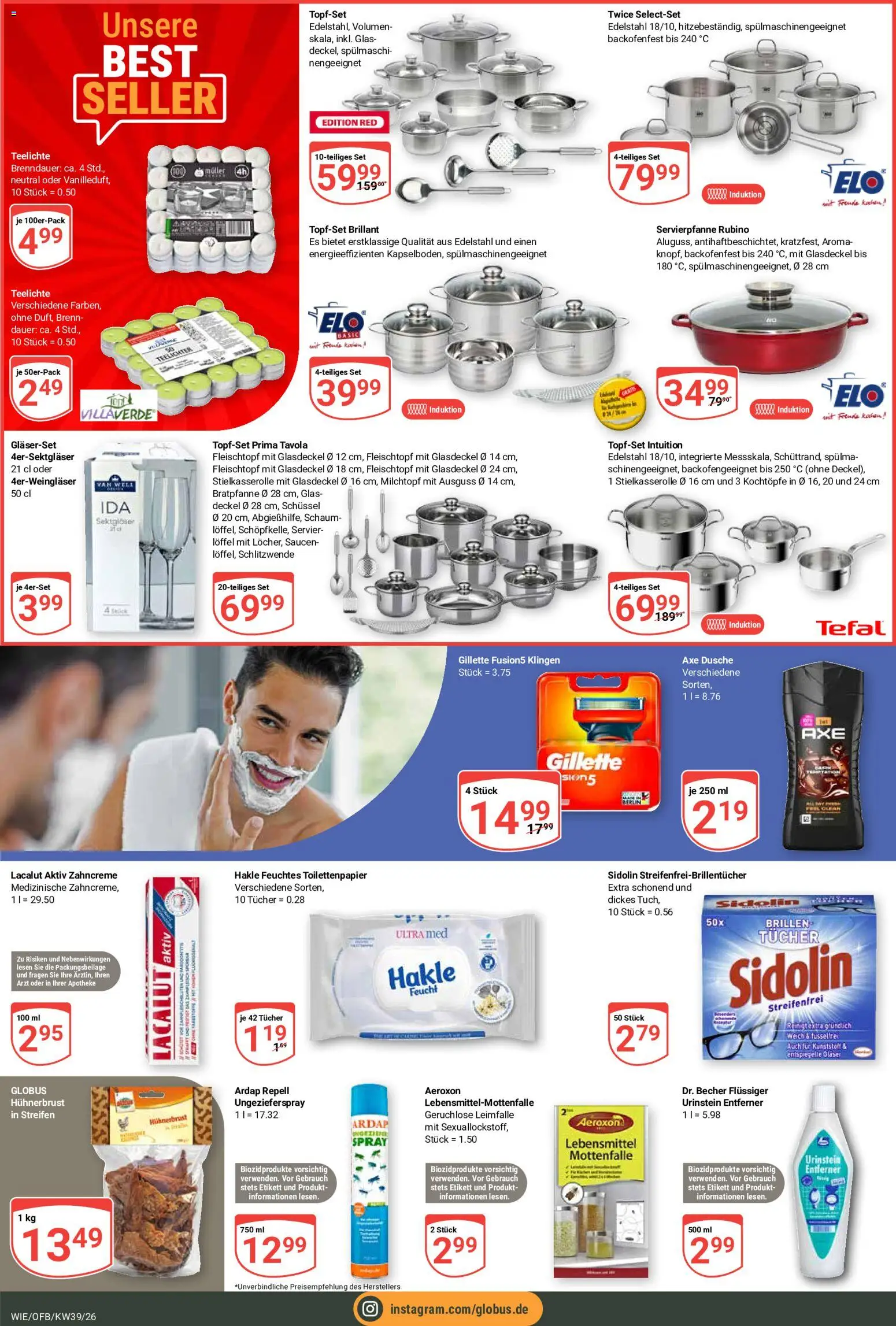 Globus Prospekt Waghäusel-Wiesental – gültig ab 21.09.2026 | Seite: 26 | Produkte: Top, Dusche, Axe, Feuchtes Toilettenpapier