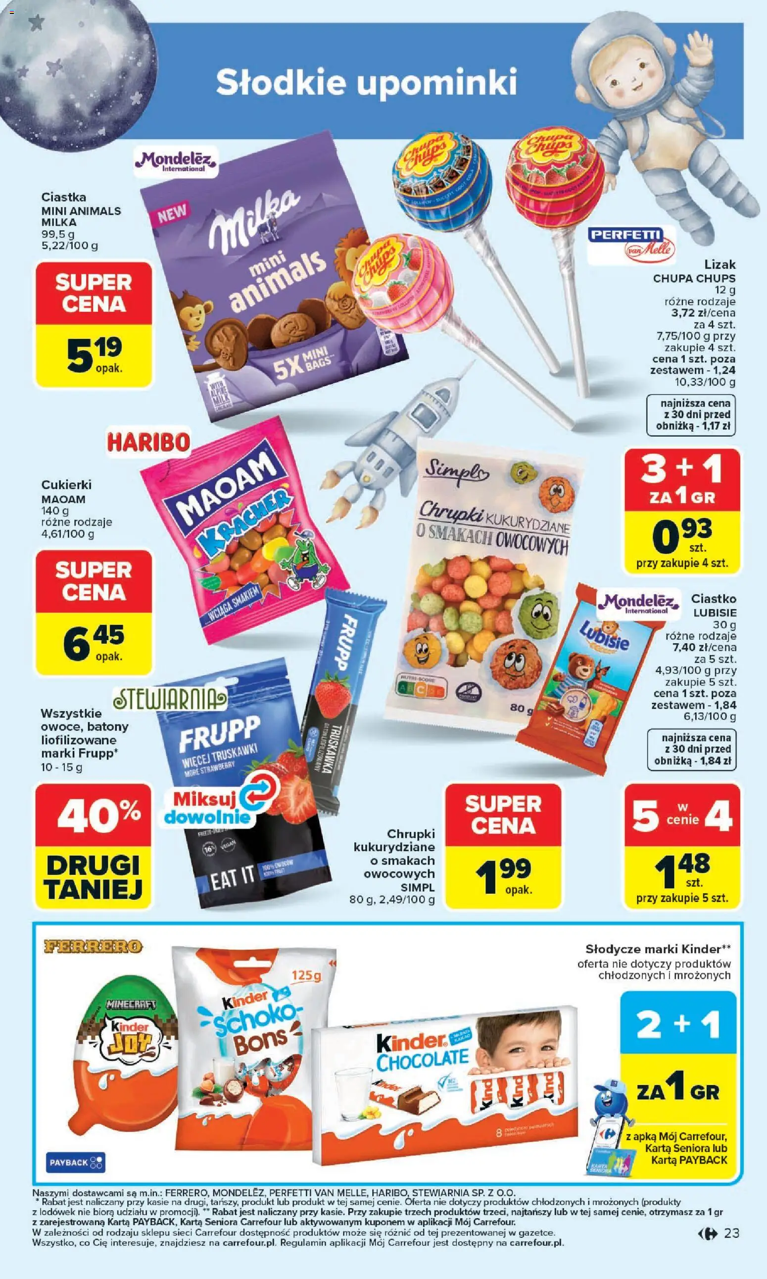 Carrefour gazetka - Zmieniliśmy Się Dla Ciebie od 25.05.2026 | Strona: 23 | Produkty: Słodycze, Chrupki, Cukierki, Ciastka