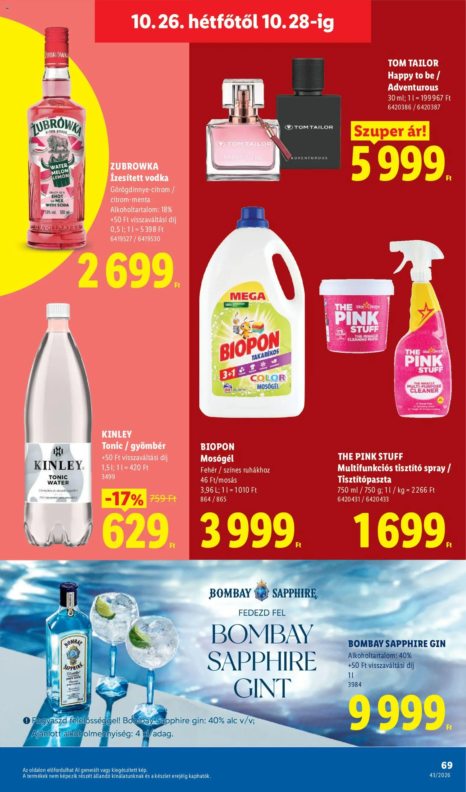 Lidl akciós ujság - amely érvényes a következő dátumtól: 2026.10.22. | Oldal: 69