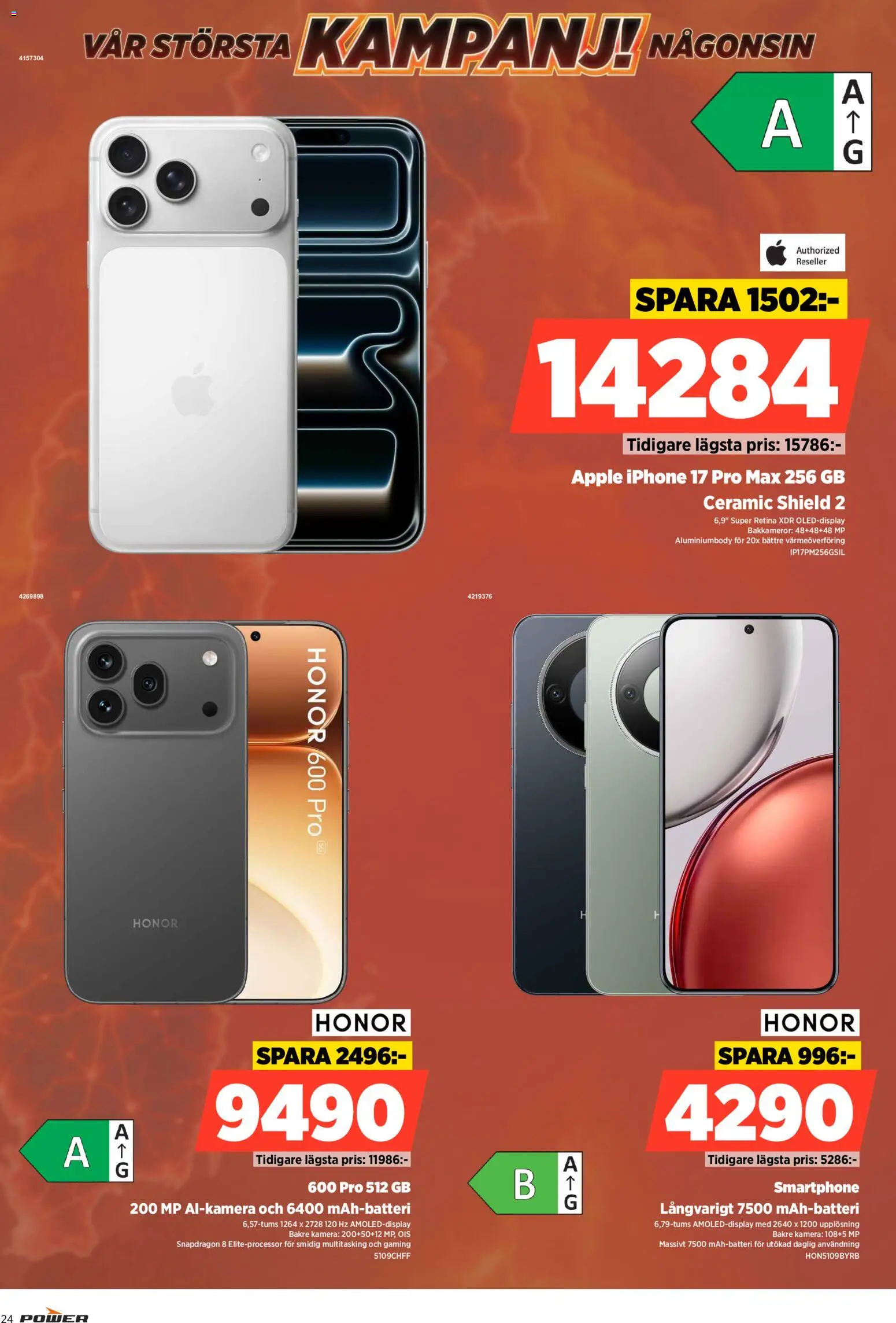 Power reklamblad aktuell från 31/08/2026 | Sida: 24 | Produkter: Äpple, Smartphone, Kamera