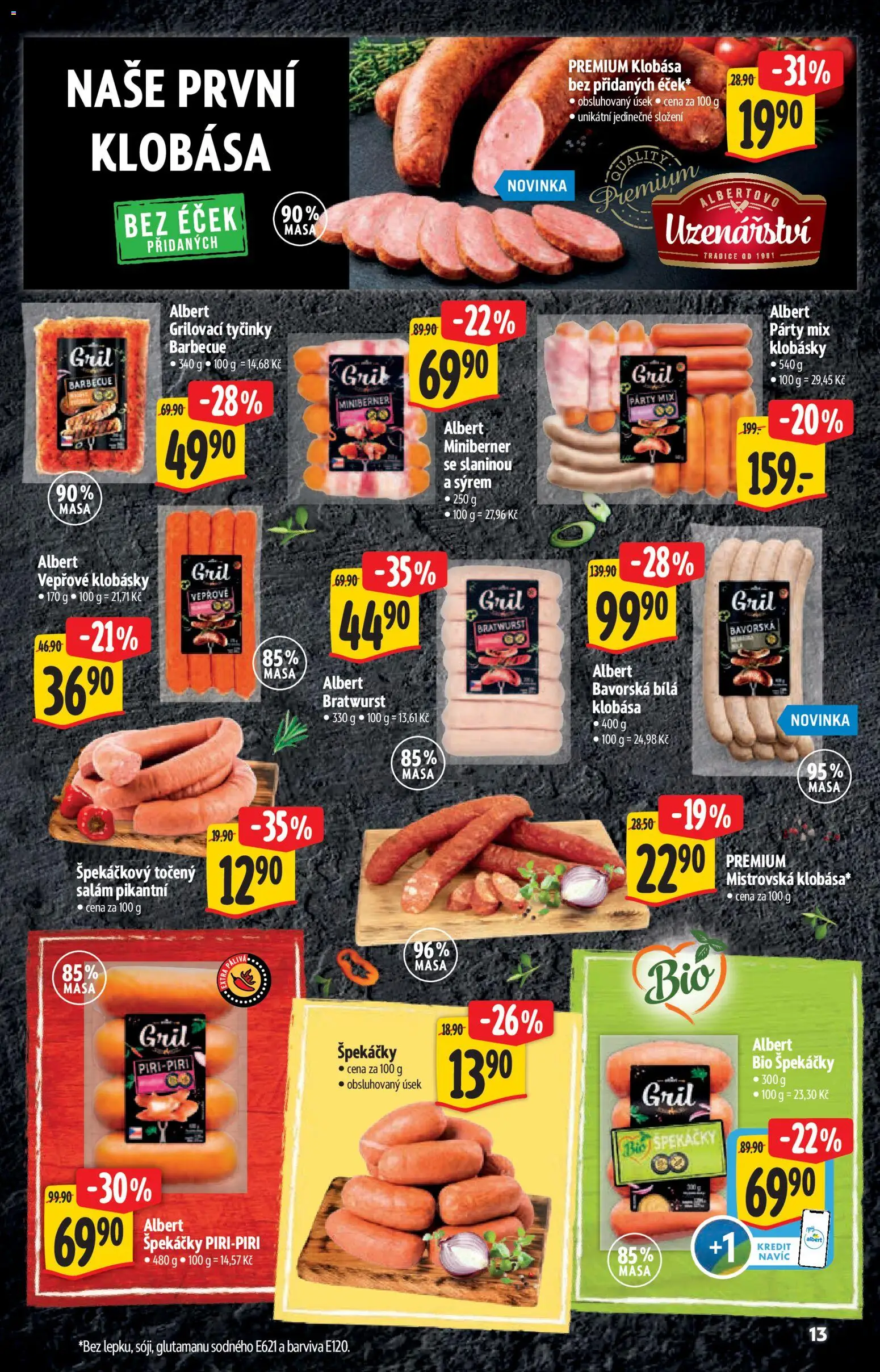 Albert katalog - Hypermarket - Léto od 17.06.2026 | Strana: 13 | Produkty: Špekáčky, Tyčinky, Gril, Party mix