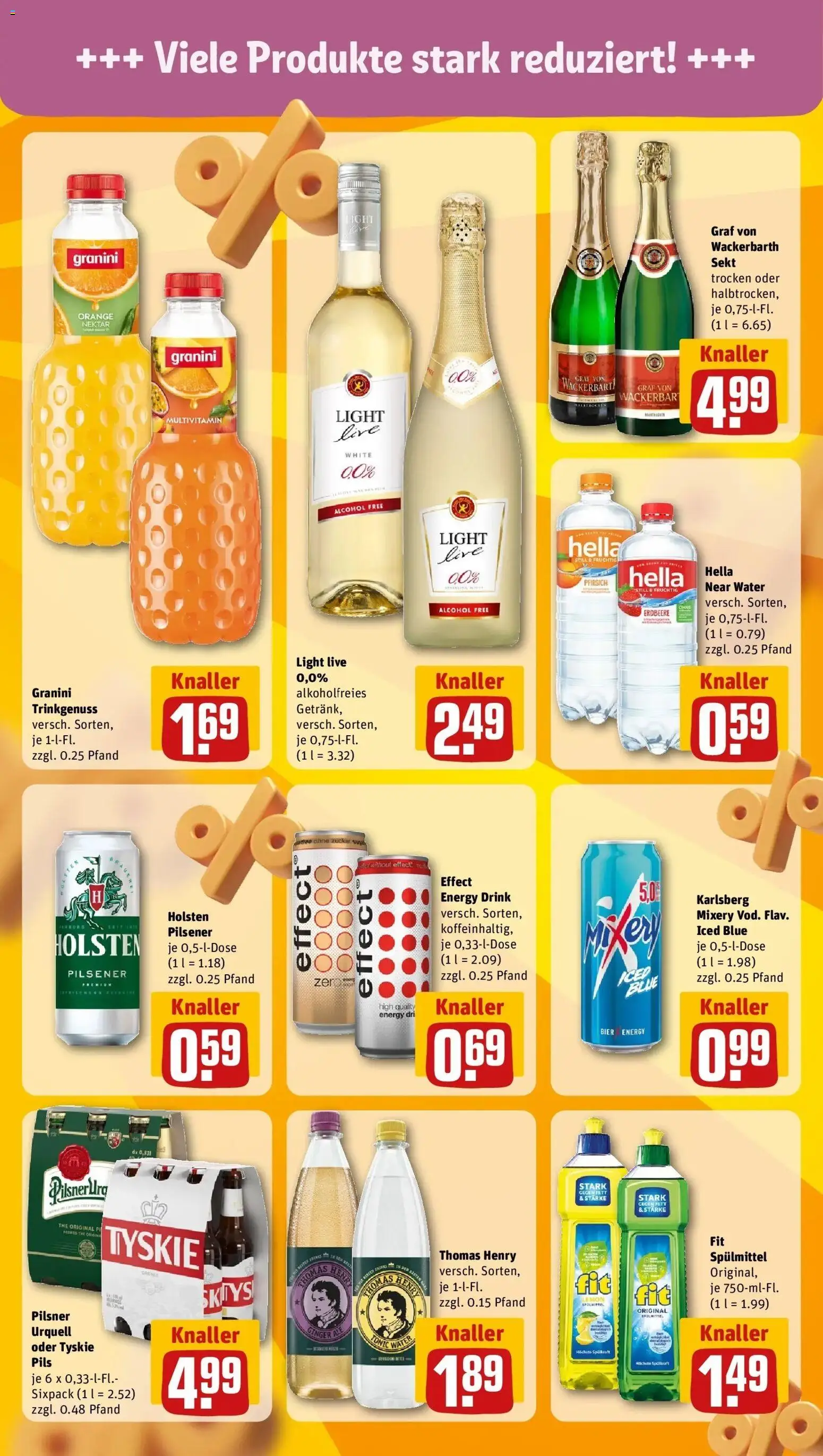 REWE Prospekt ab 07.09.2026 zum Blättern » Angebote | Seite: 15 | Produkte: Tyskie, Energy, Bier, Pfirsich