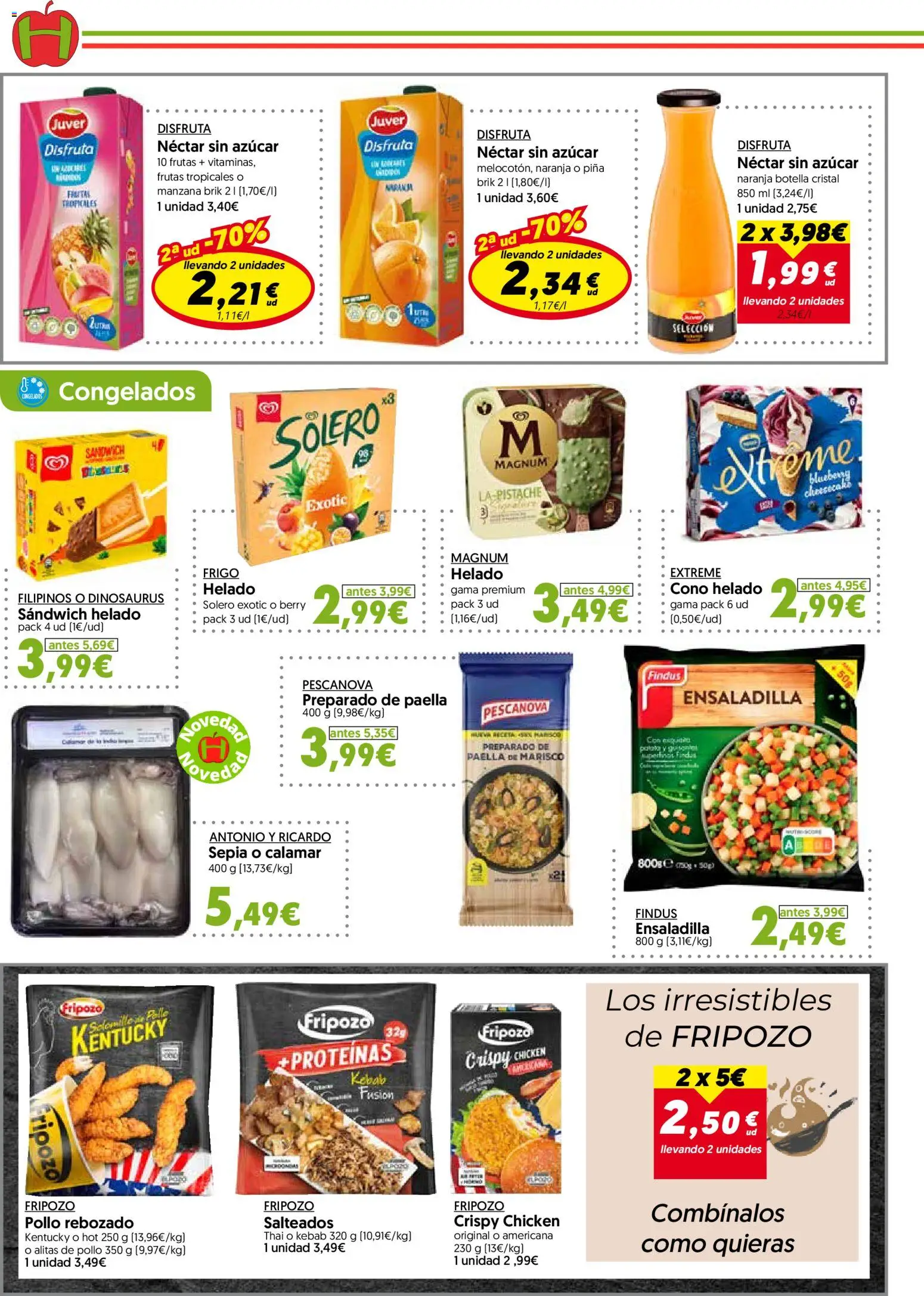 Hiper Usera folleto │ válido desde el 27.05.2026 | Página: 10 | Productos: Ensaladilla, Manzana, Helado, Néctar