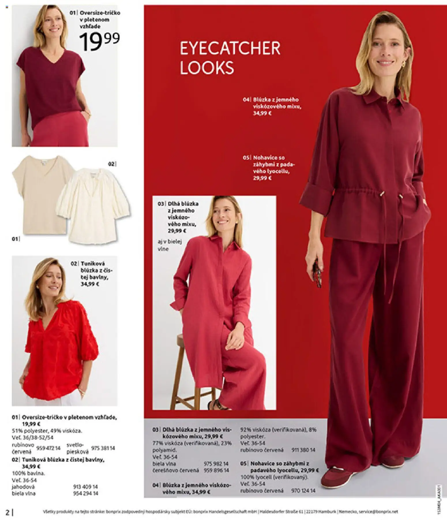 Nové Bonprix akcie – leták je platný od 31.03.2026 | Strana: 4 | Produkty: Svetlo, Blúzka, Nohavice