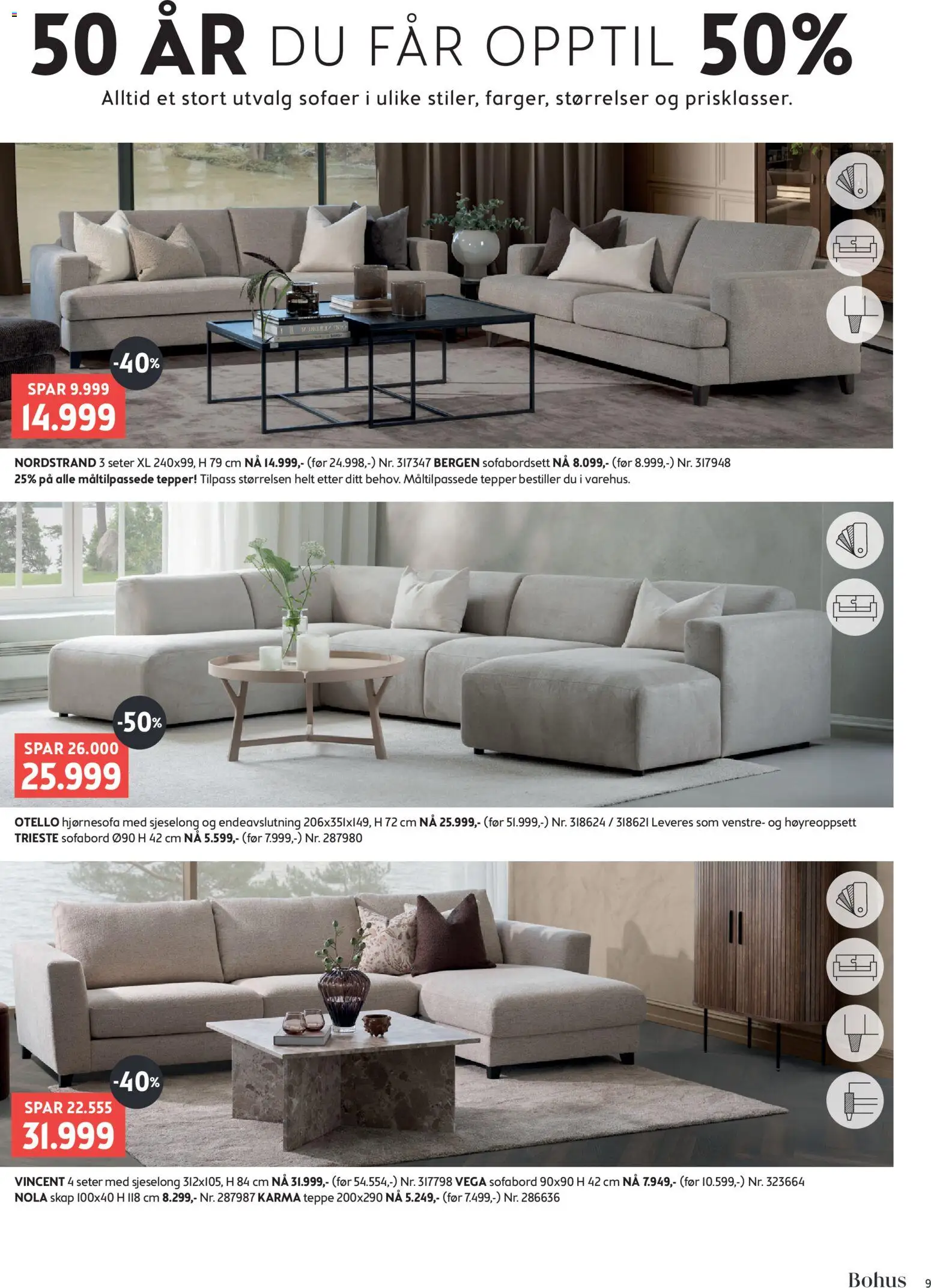 {H1} | Side: 9 | Produkter: Hjørnesofa, Skap, Teppe, Sjeselong