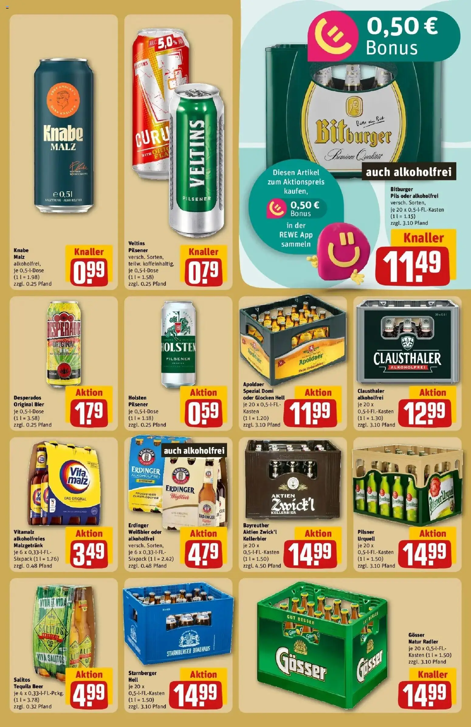 REWE Prospekt ab 05.10.2026 zum Blättern » Angebote | Seite: 25 | Produkte: Erdinger, Bier, Holsten, Tequila