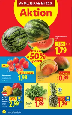 Lidl - Flugblatt ab 13.05.2026 gültig | Seite: 39 | Produkte: Mango, Wassermelone, Petersilie, Ananas
