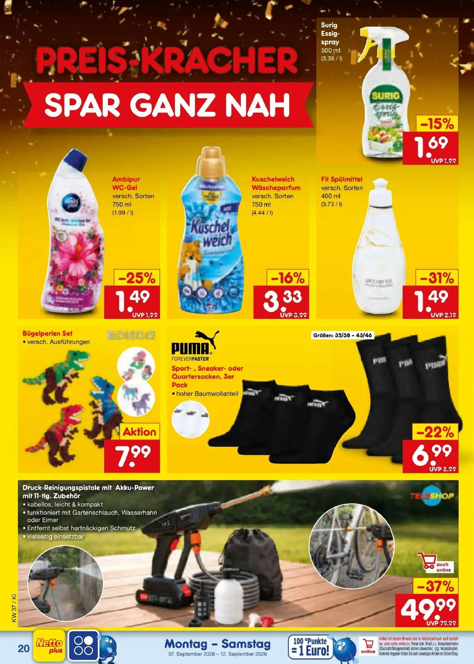 Netto Marken-Discount Prospekt Nürnberg – gültig ab 07.09.2026 | Seite: 28 | Produkte: Essig, Kuschelweich