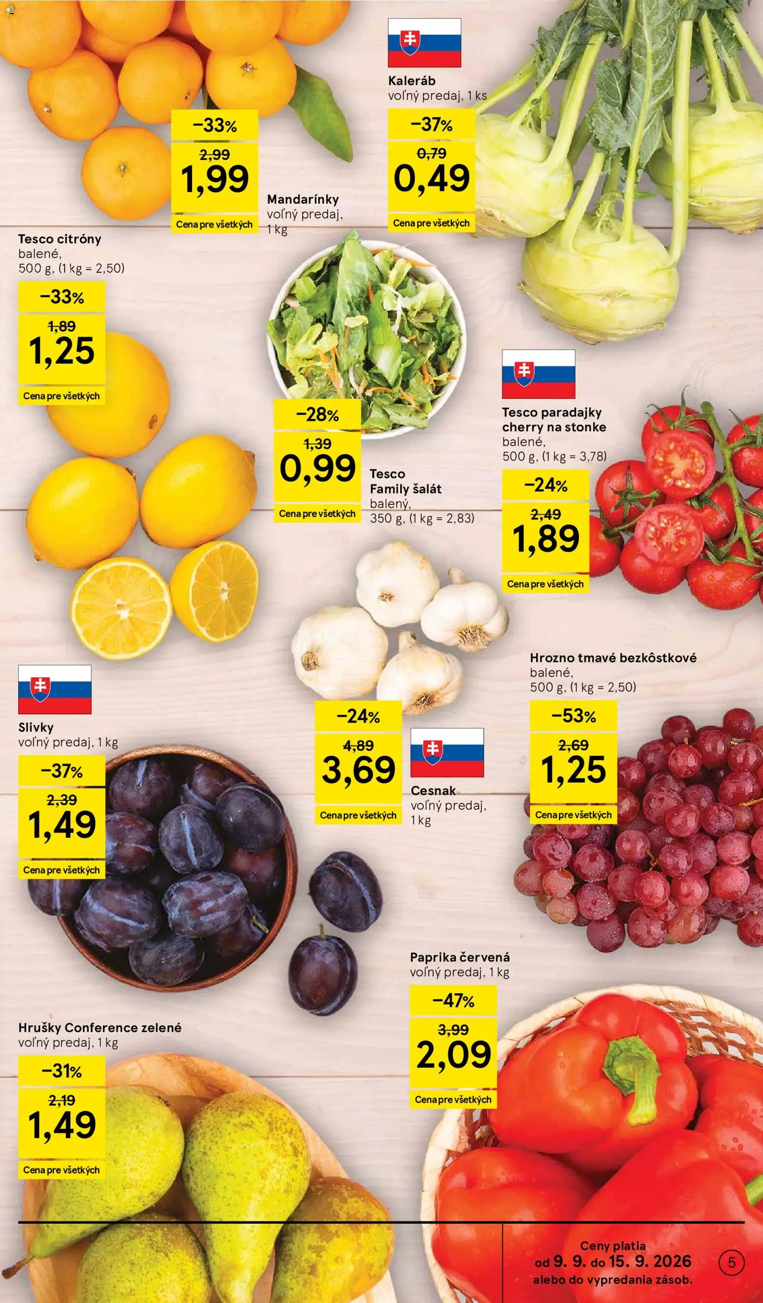 Nové Tesco akcie – leták je platný od 09.09.2026 | Strana: 5