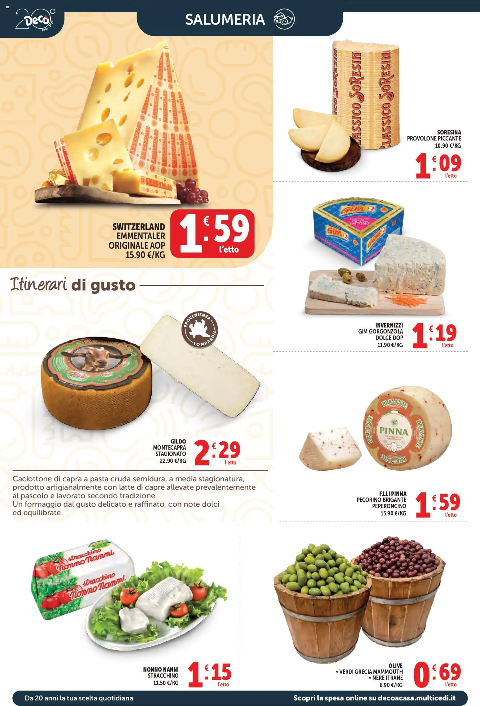 Volantino Decò del 08.06.2026 | Pagina: 2 | Prodotti: Latte, Formaggio, Olive, Stracchino