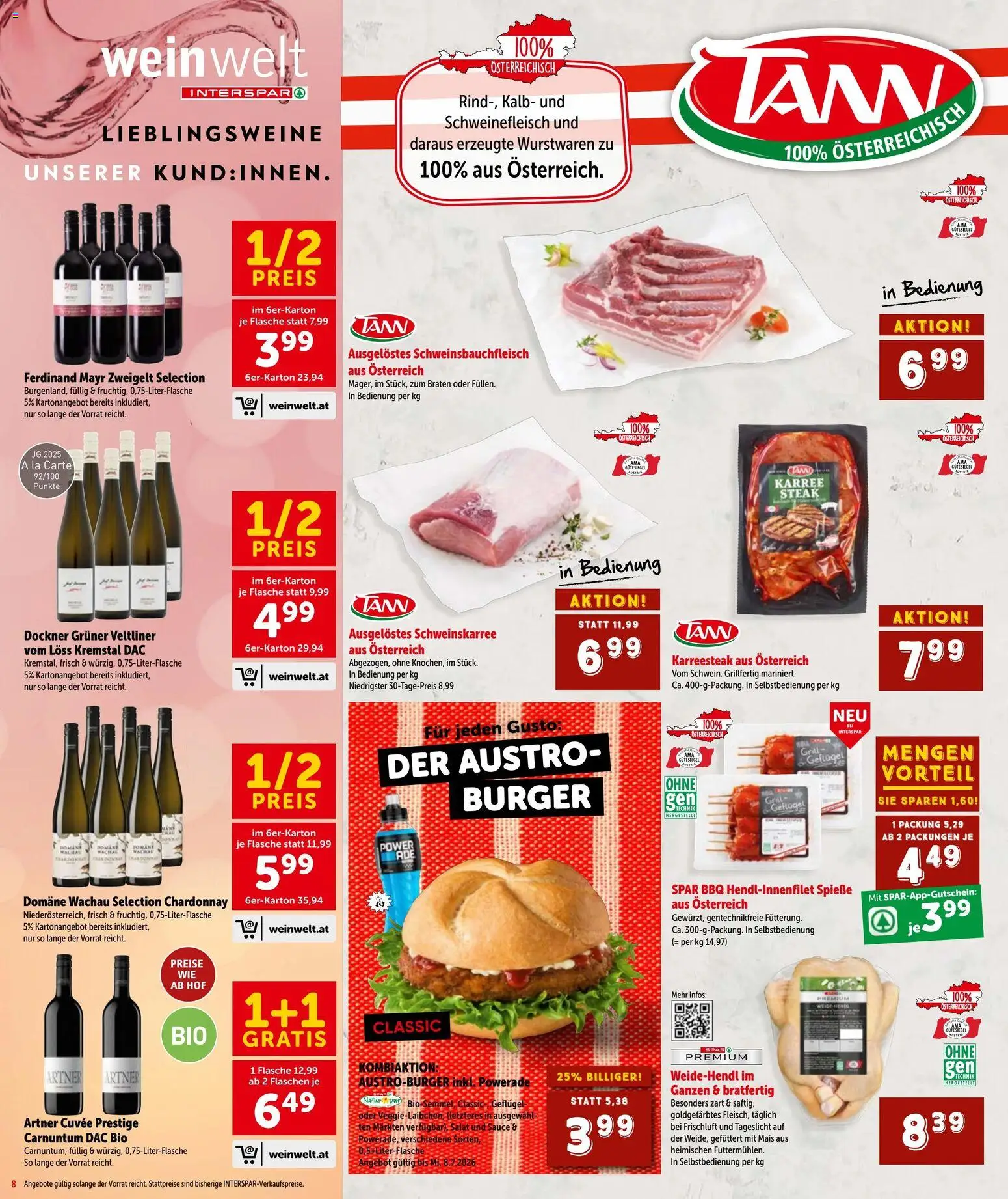Interspar - Flugblatt gültig ab 18.06.2026 | Seite: 8 | Produkte: Salat, Grill, Schweinefleisch