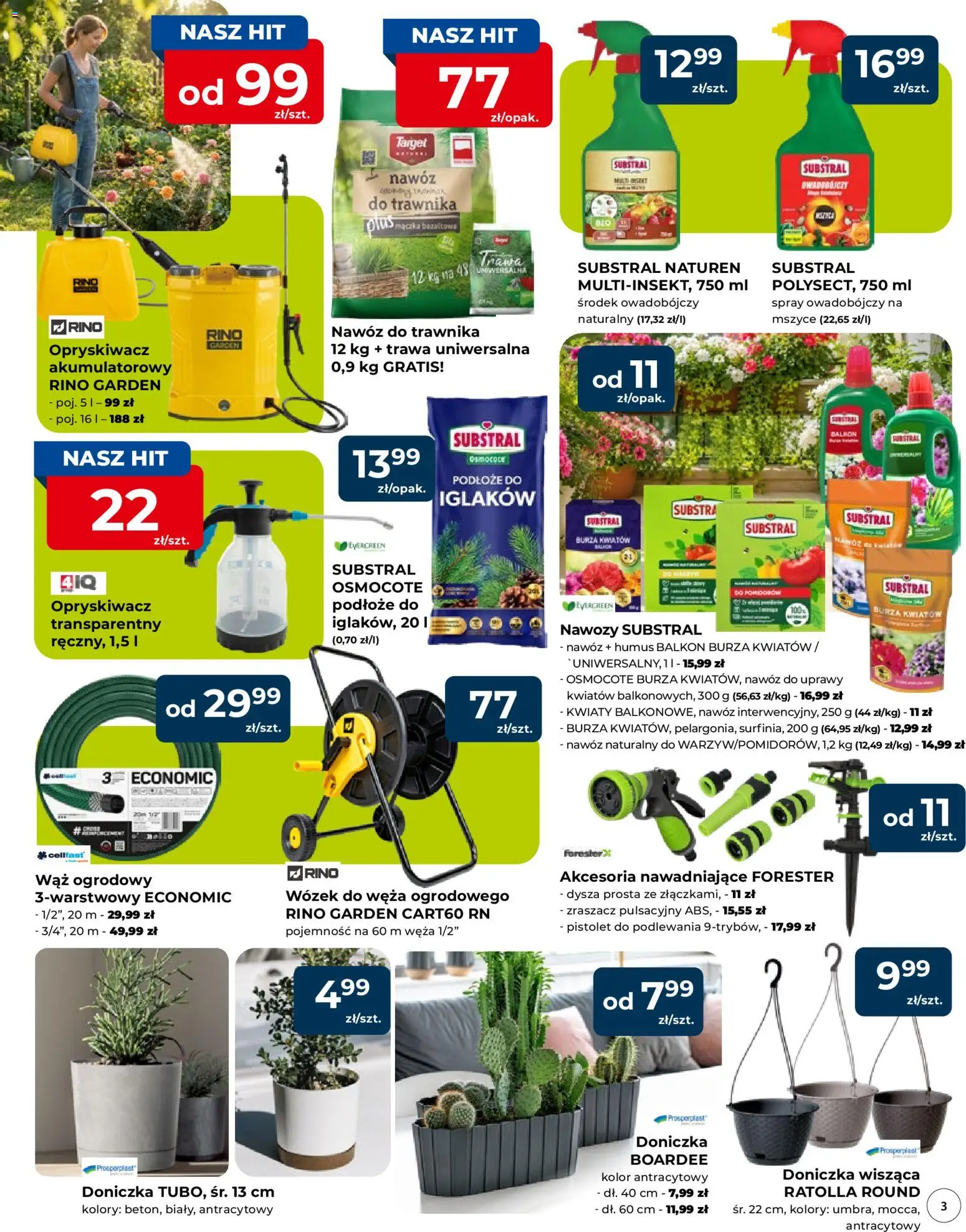 Mrówka gazetka - Elbląg od 09.07.2026 | Strona: 3 | Produkty: Wąż ogrodowy, Opryskiwacz, Doniczka, Kwiaty