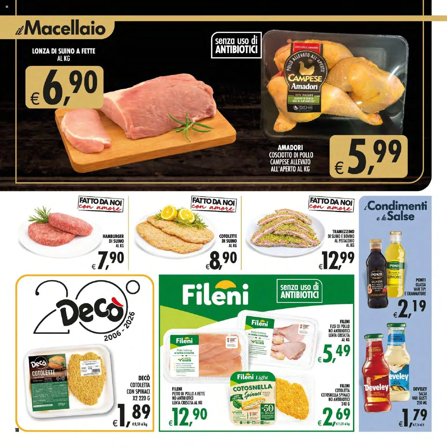 Volantino Decò del 01/09/2026 | Pagina: 18 | Prodotti: Pollo, Salsa, Limone, Glassa