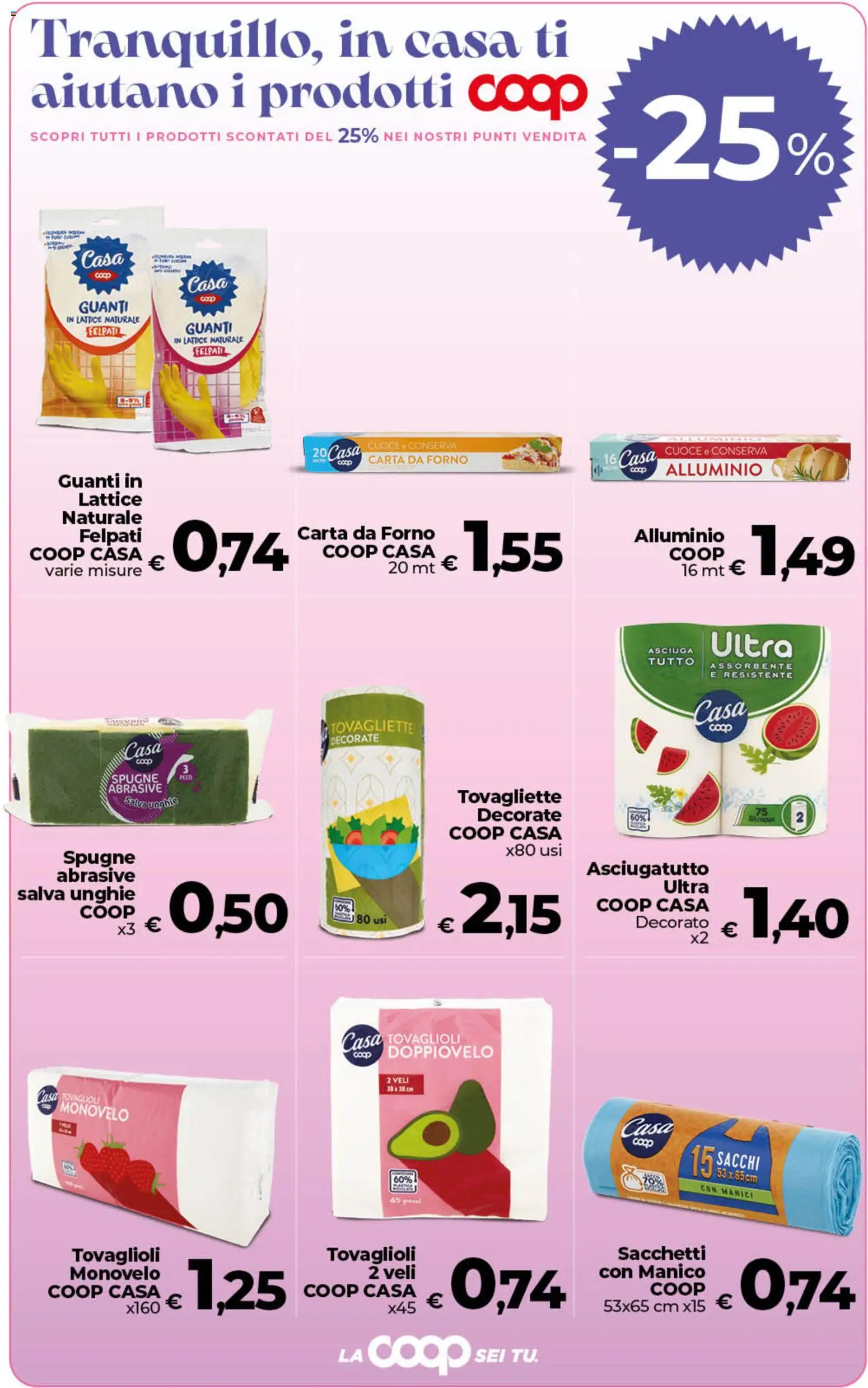 Volantino Ipercoop del 07.04.2026 | Pagina: 13 | Prodotti: Guanti, Forno, Alluminio, Tovagliette