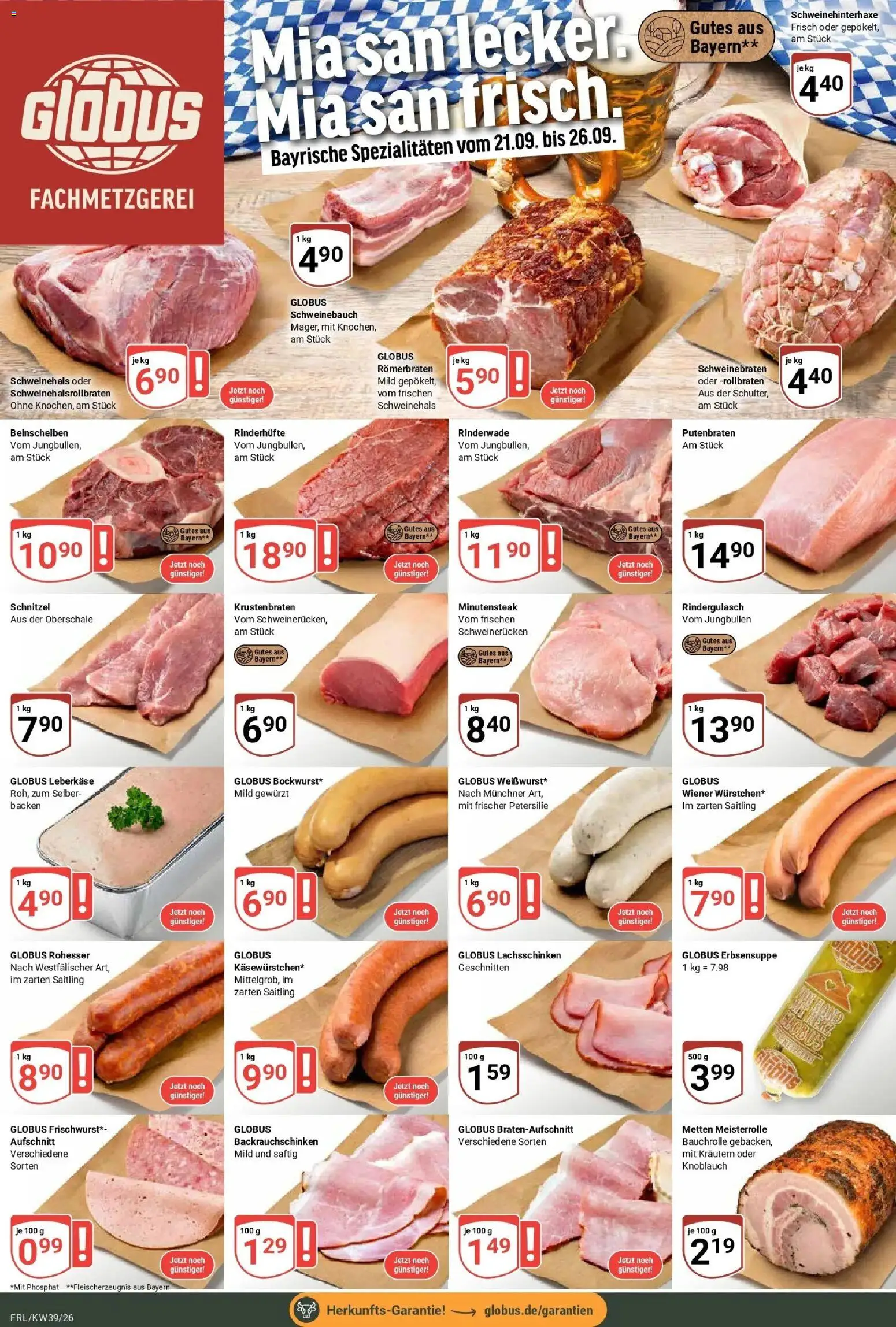 Globus Prospekt Freilassing (ab 21.09.2026) » Angebote online | Seite: 8 | Produkte: Rindergulasch, Spezialitäten, Knoblauch, Petersilie
