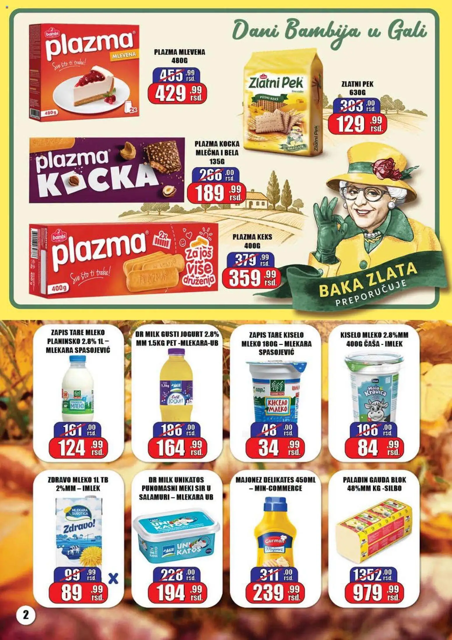 Gala MARKET katalog - važi od 05.10.2026 | Strana: 2 | Proizvode: Majonez, Sto, Mlevena plazma, Jogurt
