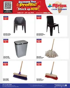 Africa Cash & Carry specials catalogue – valid from 23/07/2026 | Page: 57 | Products: Chair, Broom, Mop, Stock