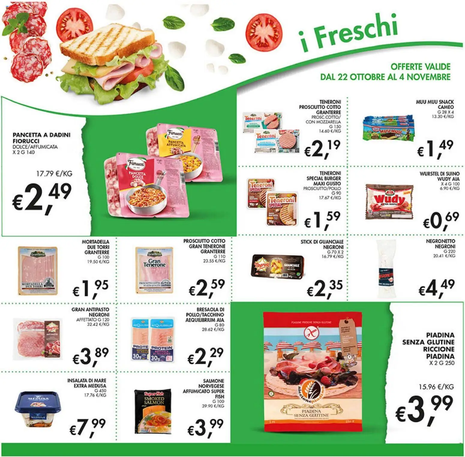 Volantino Coal del 22/10/2026 | Pagina: 12 | Prodotti: Prosciutto Cotto, Bresaola, Suino, Wurstel