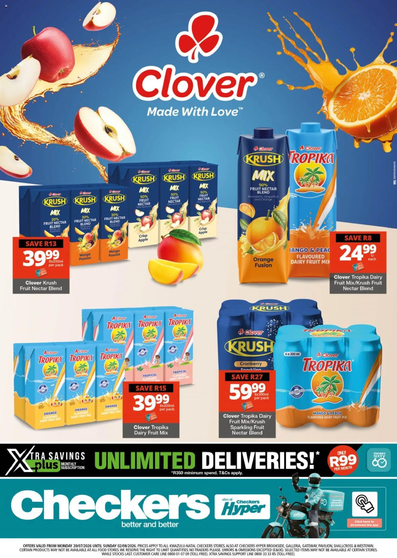 New Checkers catalogue – valid from 20/07/2026 | Page: 1 | Products: Clock, Grapefruit, Fruit, Peach