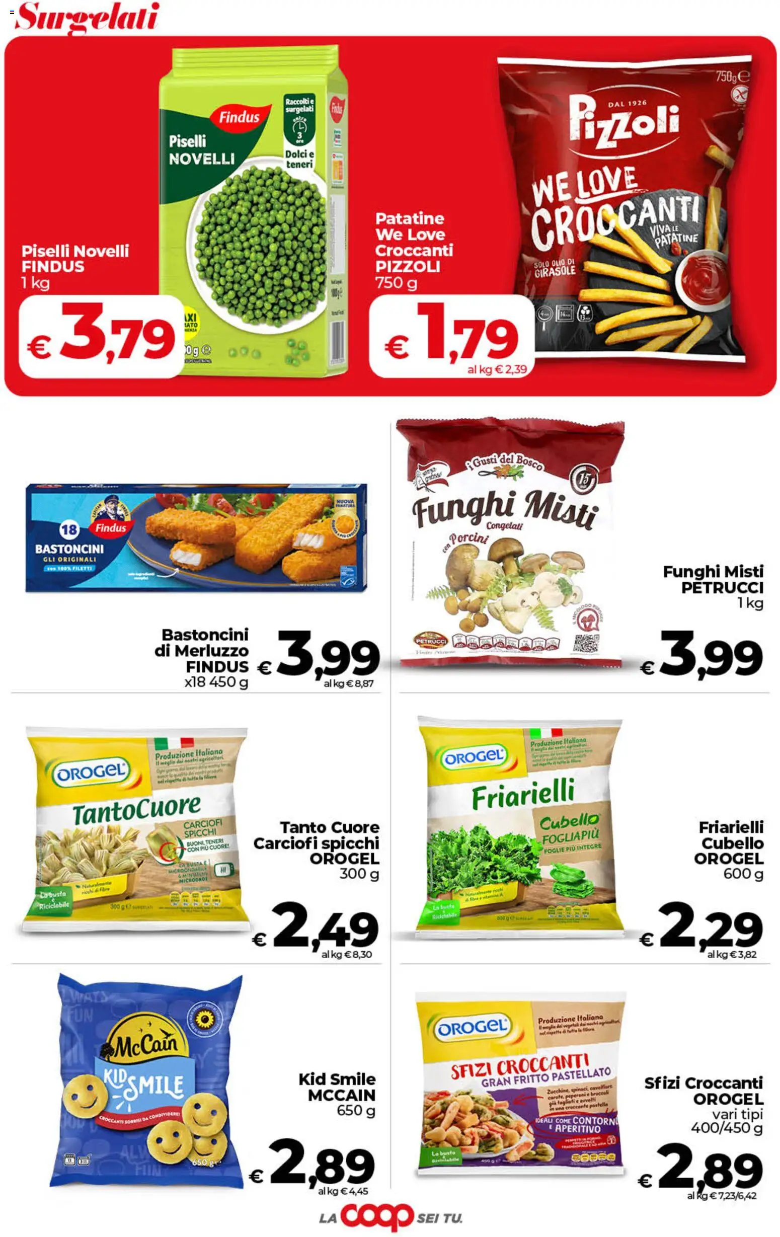 Volantino COOP del 21/07/2026 | Pagina: 21 | Prodotti: Merluzzo, Patatine, Carciofi, Piselli