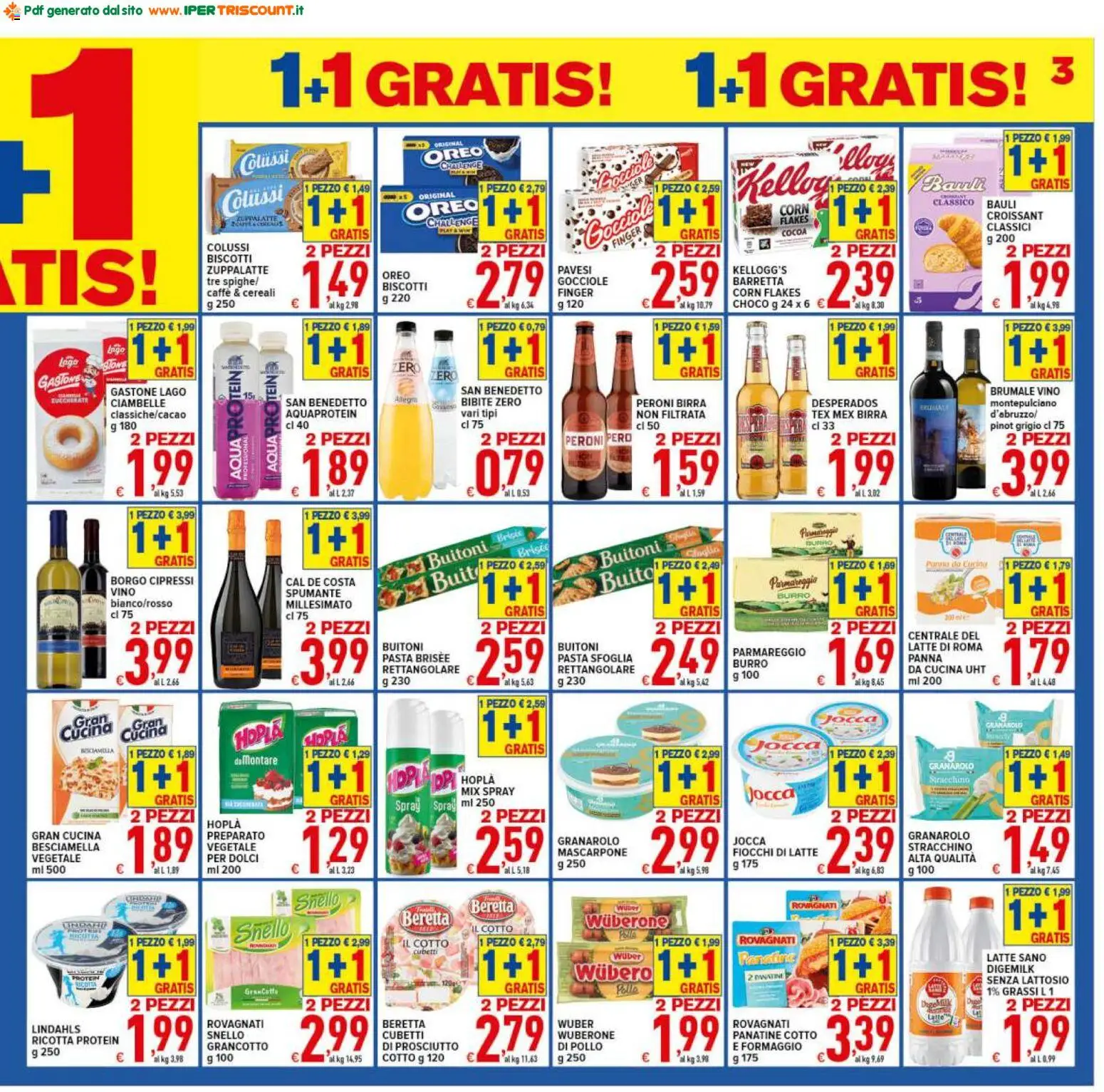Volantino Ipertriscount del 29.04.2026 | Pagina: 3 | Prodotti: Ciambelle, Pollo, Pasta, Mascarpone