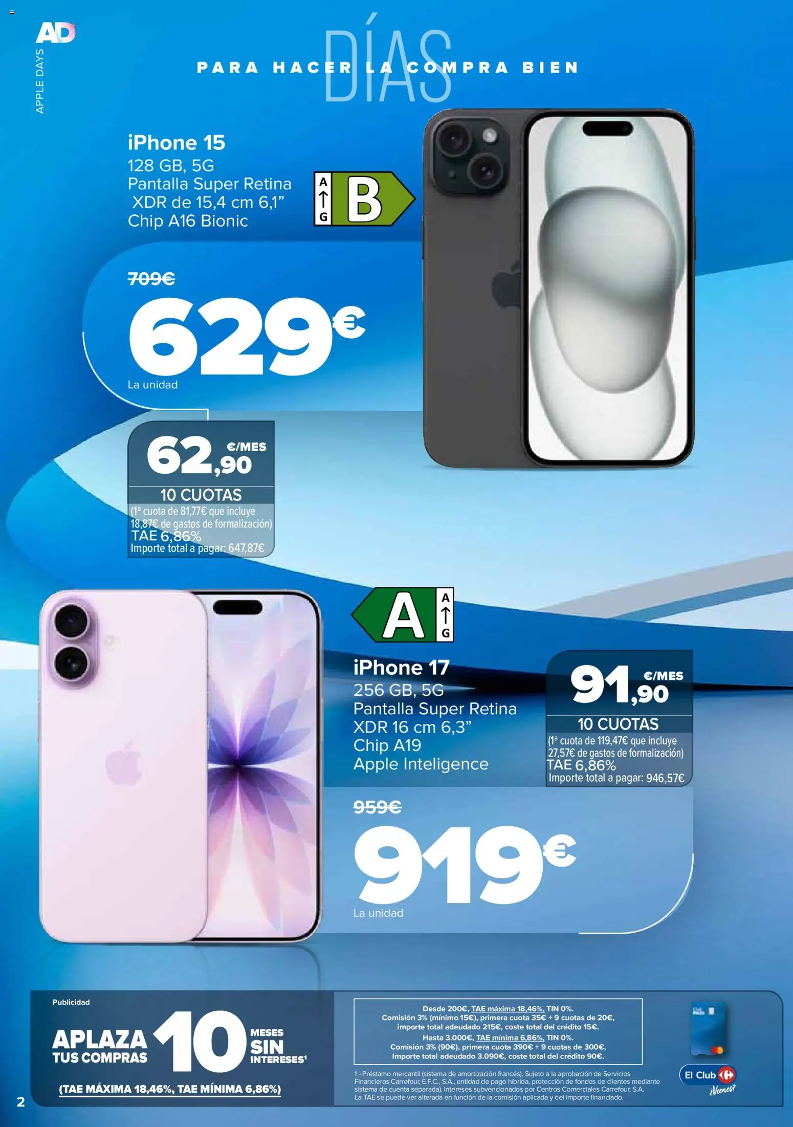 Carrefour Apple Days │ válido desde el 14/07/2026 | Página: 2 | Productos: Smartphone, Apple, Iphone