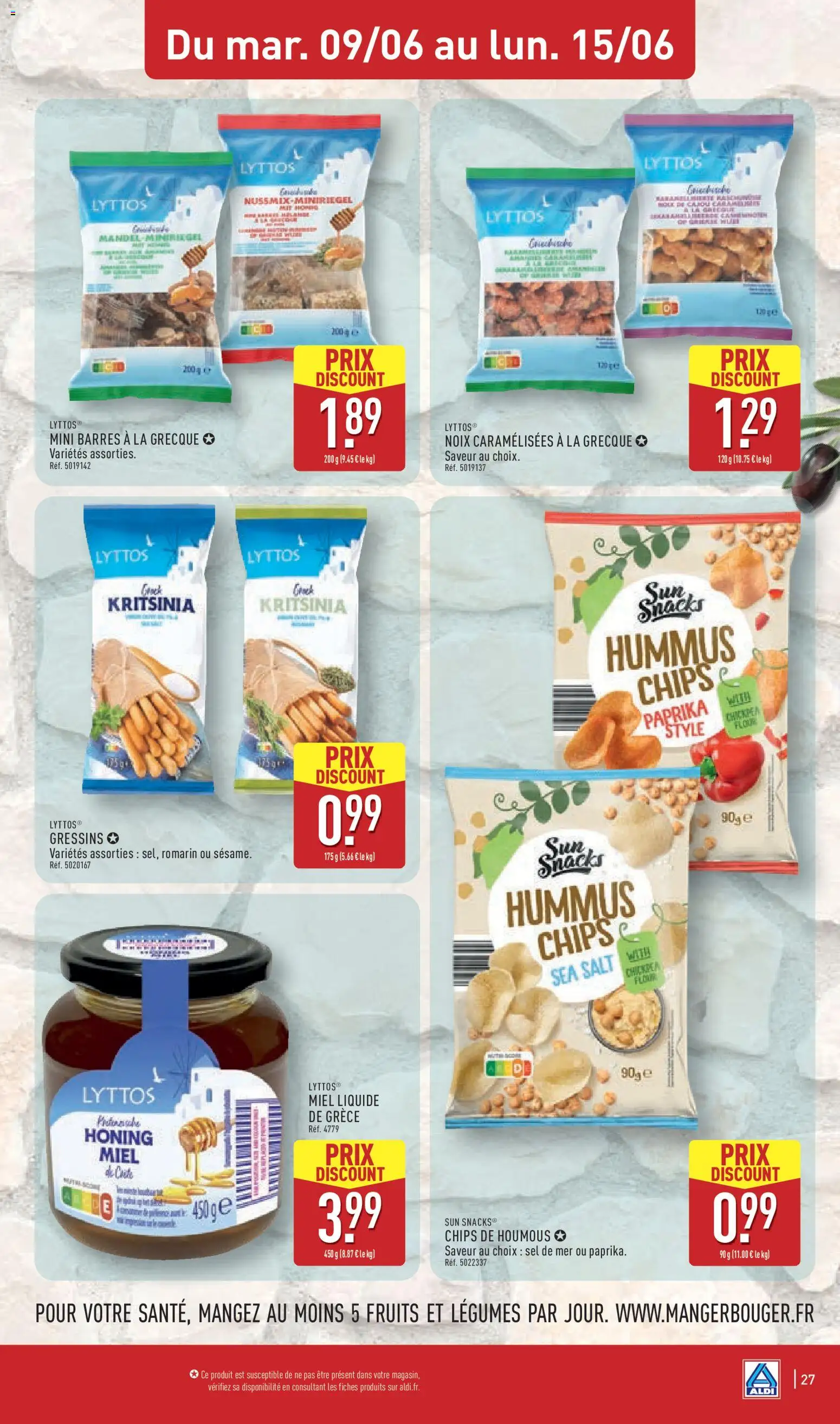 {H1} | Page: 31 | Produits: Miel, Sel, Chips, Noix