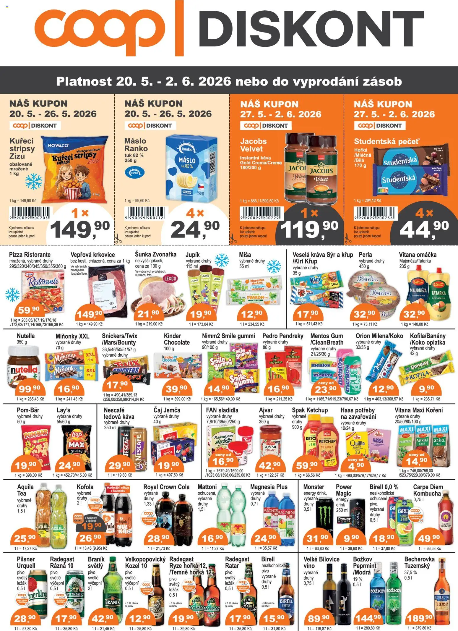Konzum leták od 20.05.2026 | Strana: 1 | Produkty: Sýr, Pilsner, Braník, Kofola